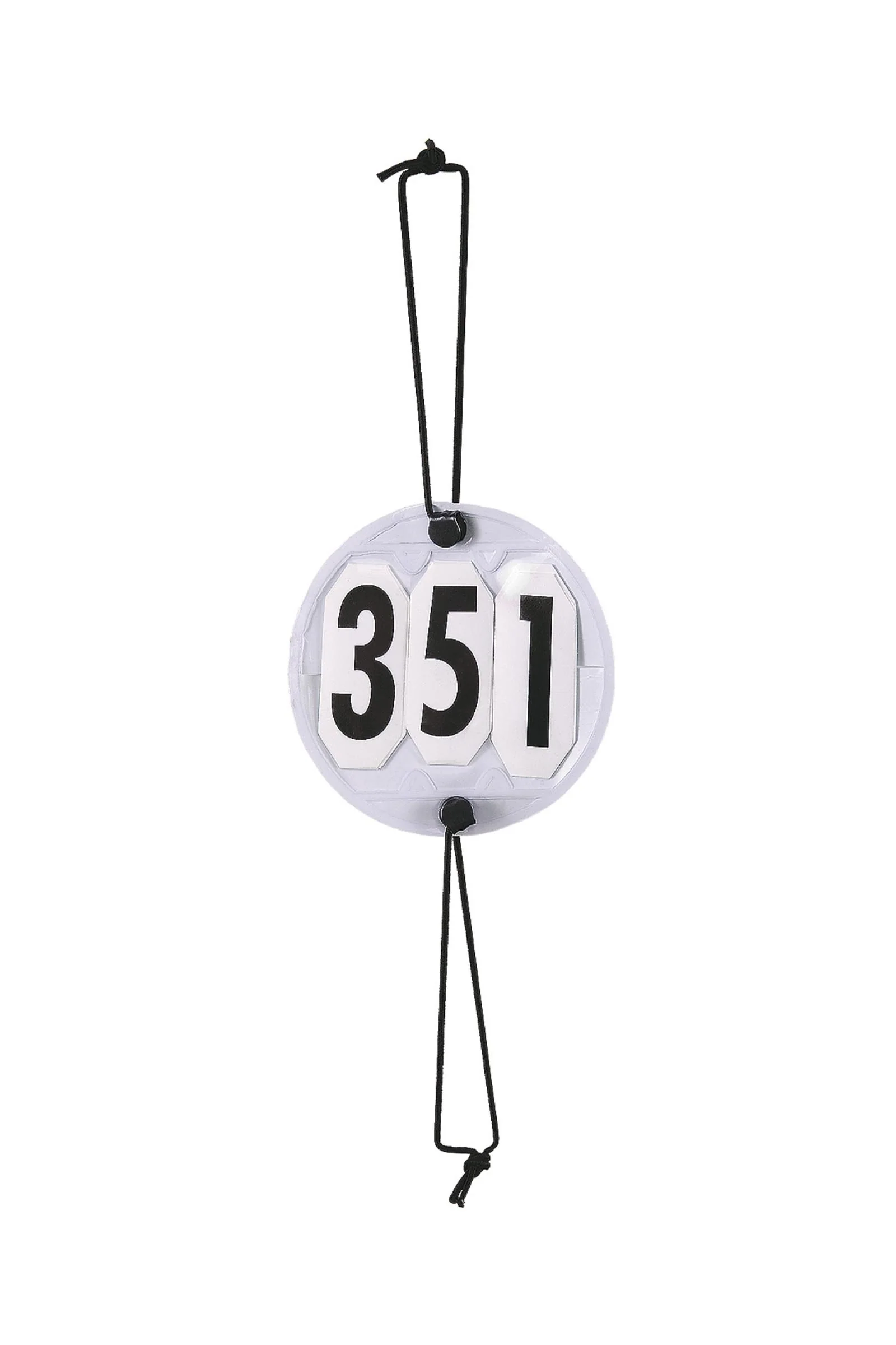 3-Digit Horse Starting Number for Bridle White/ Black One Size