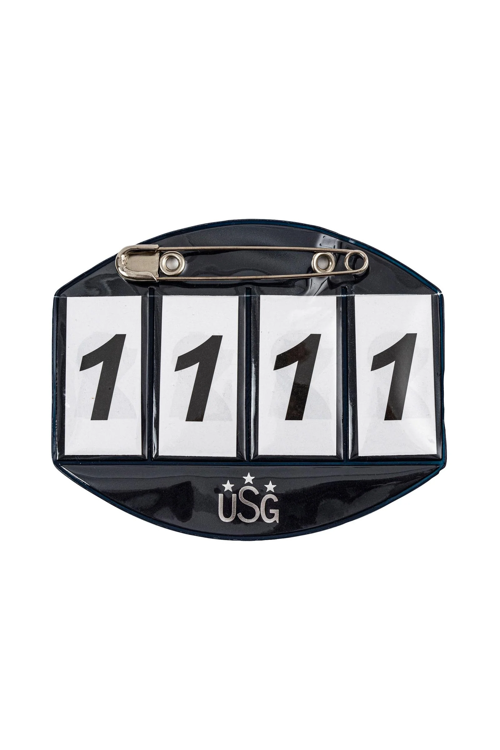 4-Digit Horse Starting Number With Safety pin Navy One Size