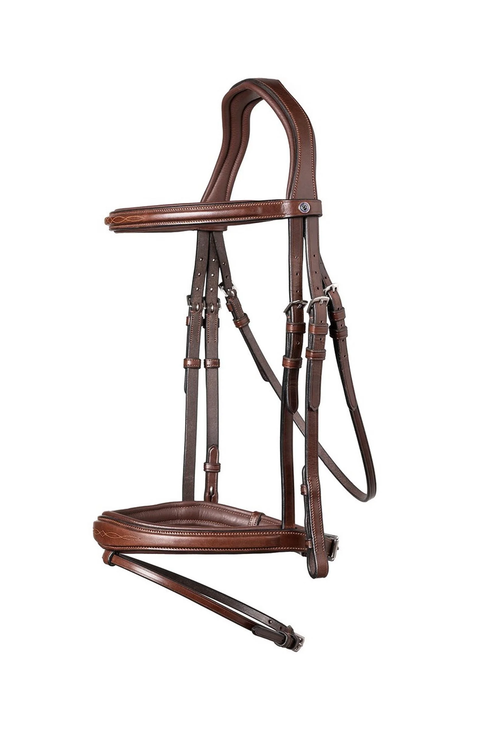 Amsterdam Combined Noseband Anatomic Bridle Brown/Silver F