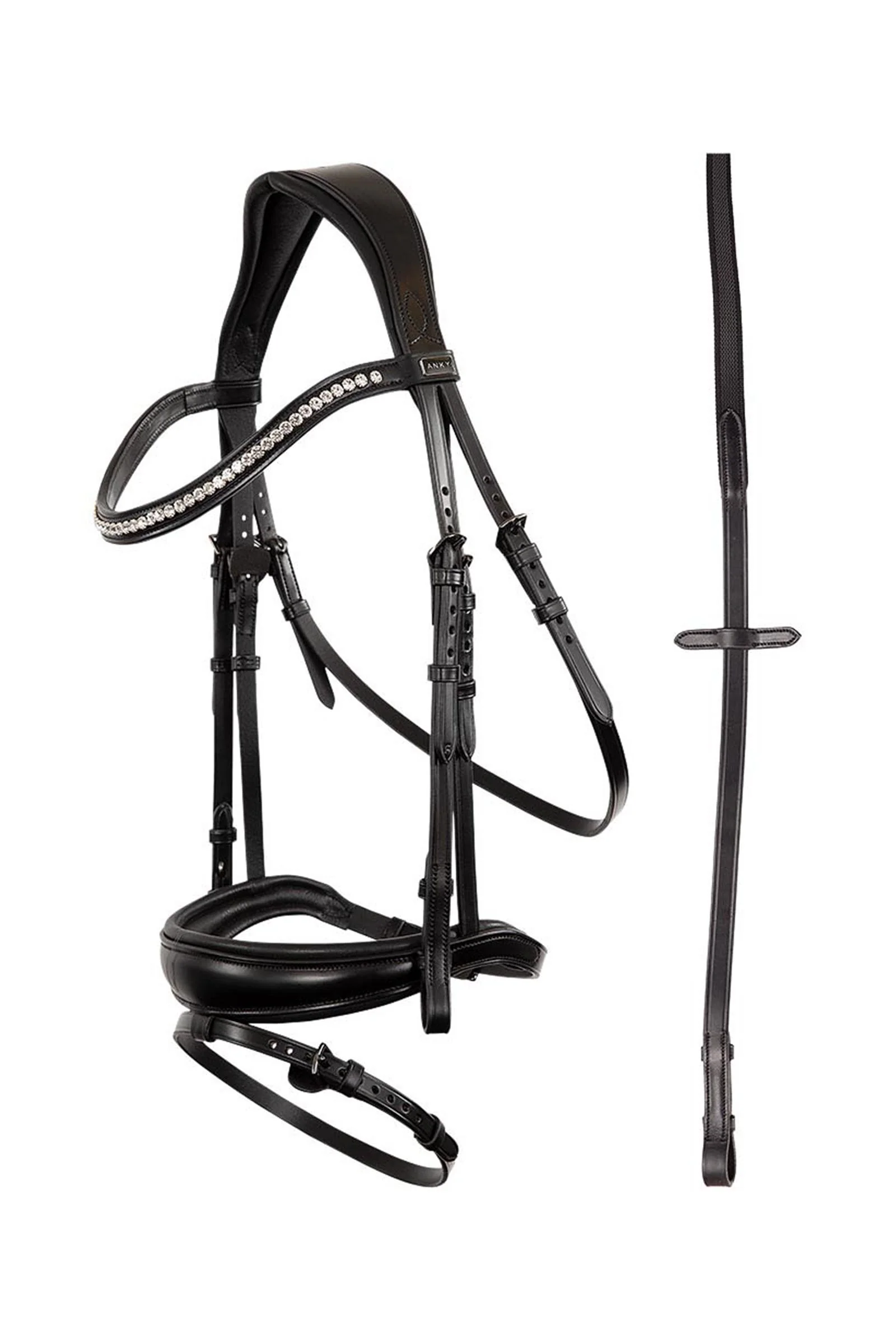 ANKY Anatomic Bridle With Flash Noseband, Padded Black C
