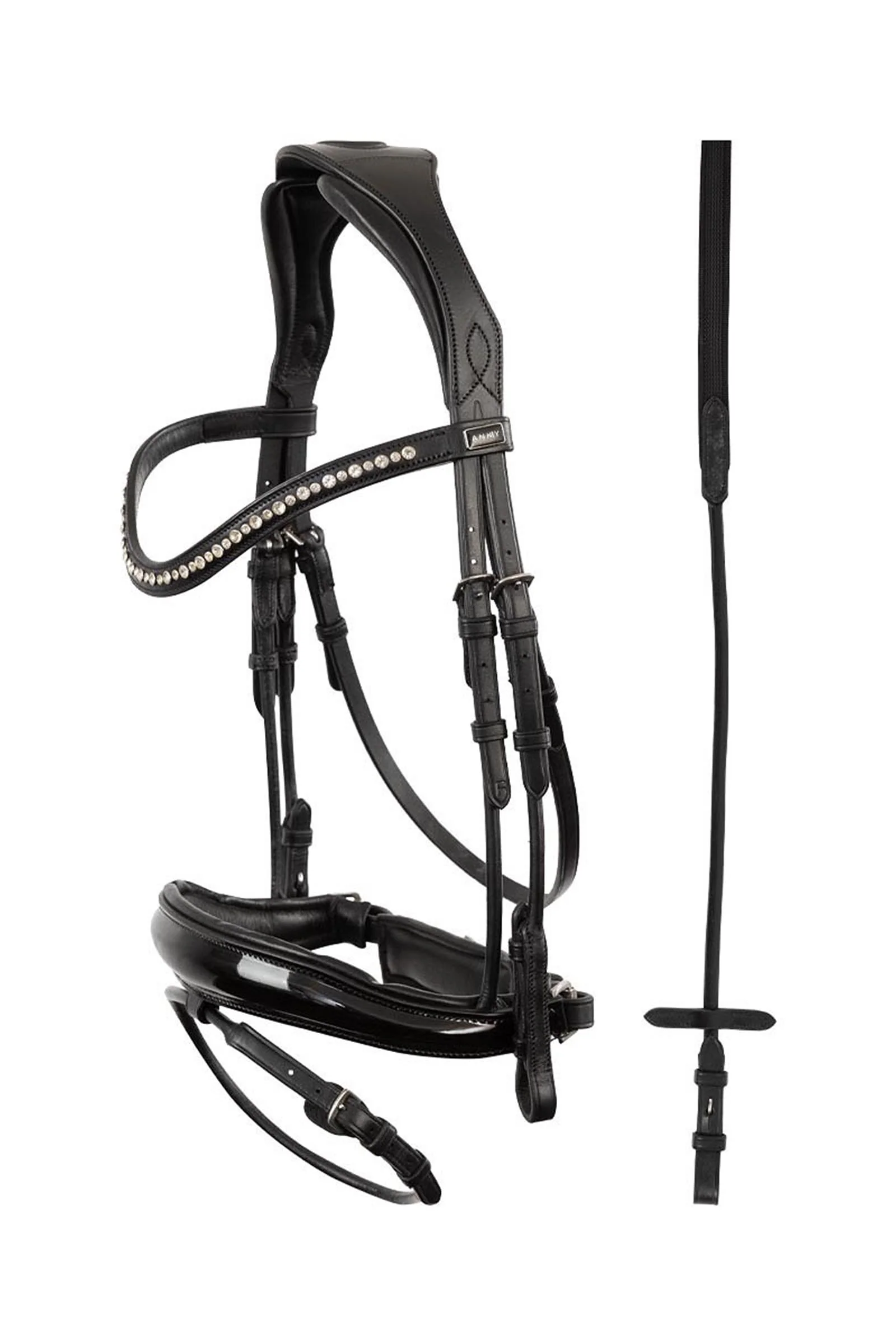 ANKY Anatomic Comfort Fit Bridle With Pull Back Double Black F