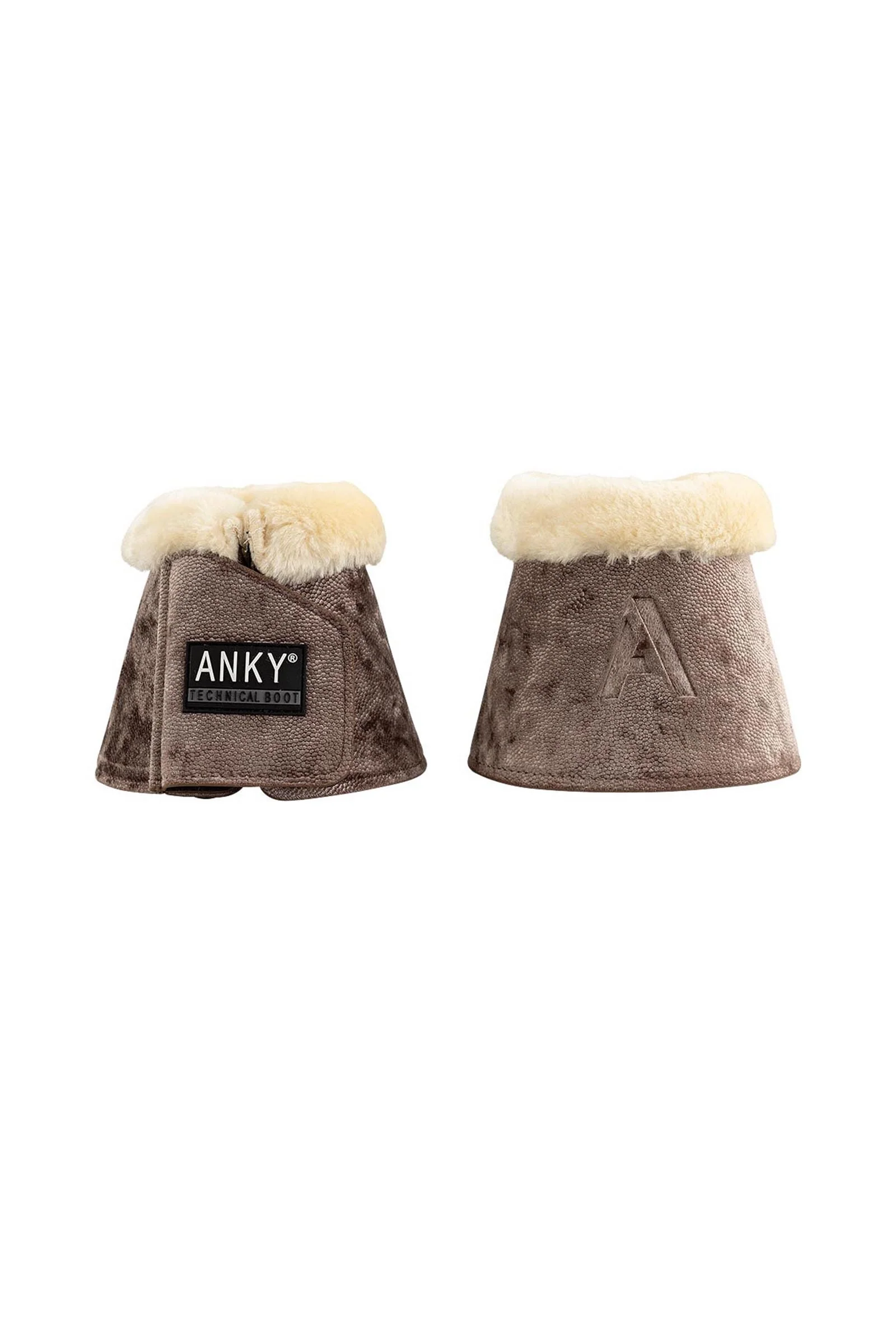 ANKY Jubilee Faux Fur Bell Boots Crystal Rose S