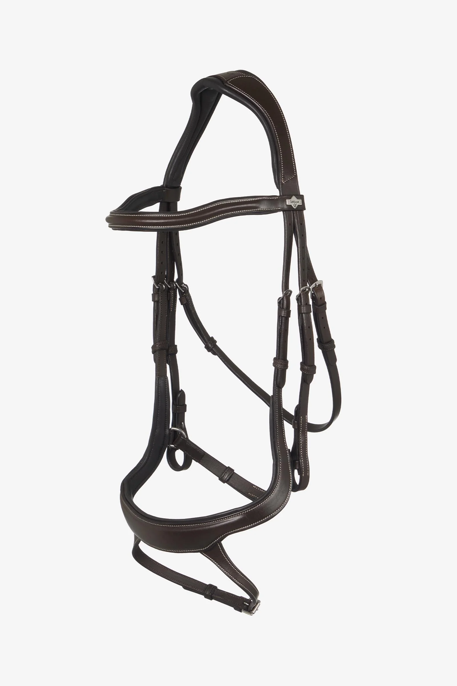 Arika Split Noseband Bridle Brown/Silver C