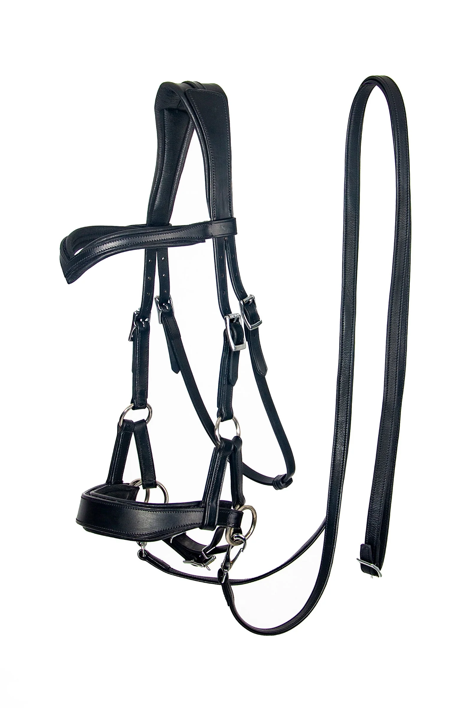 Aruba Bitless Bridle With Reins (System 3) Black C