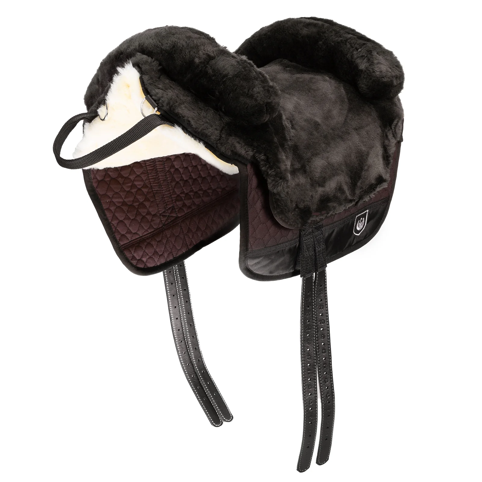 Bareback Iberica Plus Lambskin Saddle, Shetland Brown/Brown/Natural SHP