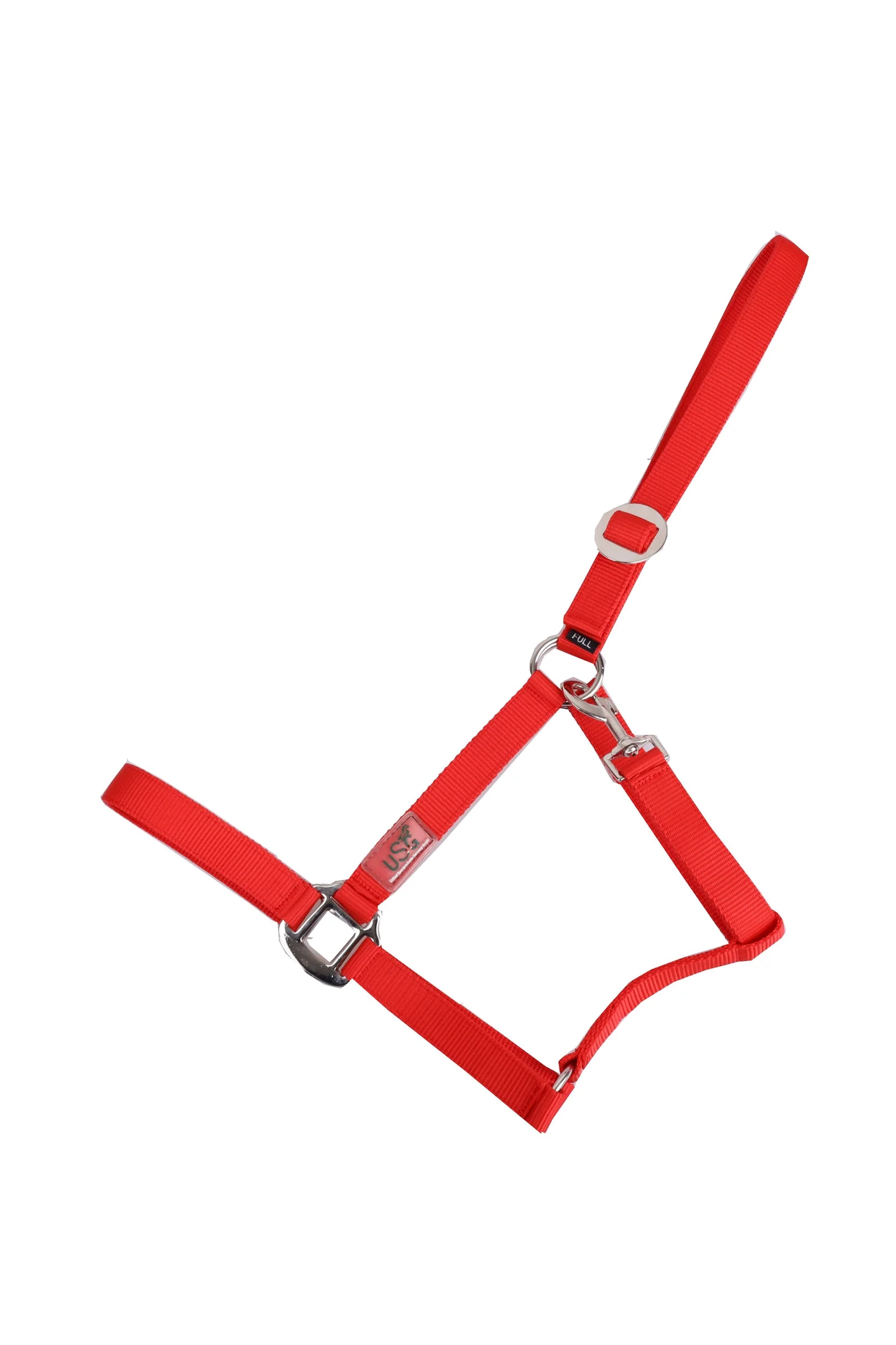 Basic Halter With Silver Fittings Red F