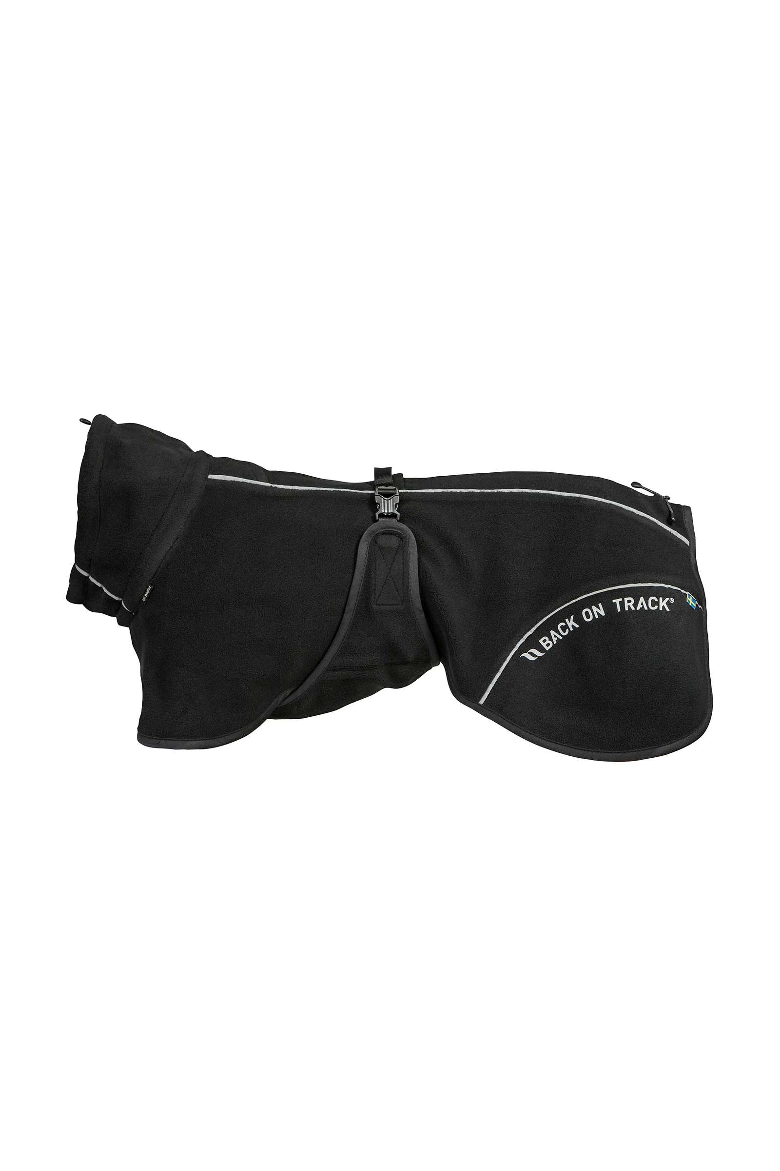 Bay Fleece Dog Coat, High Set Tail Black 30