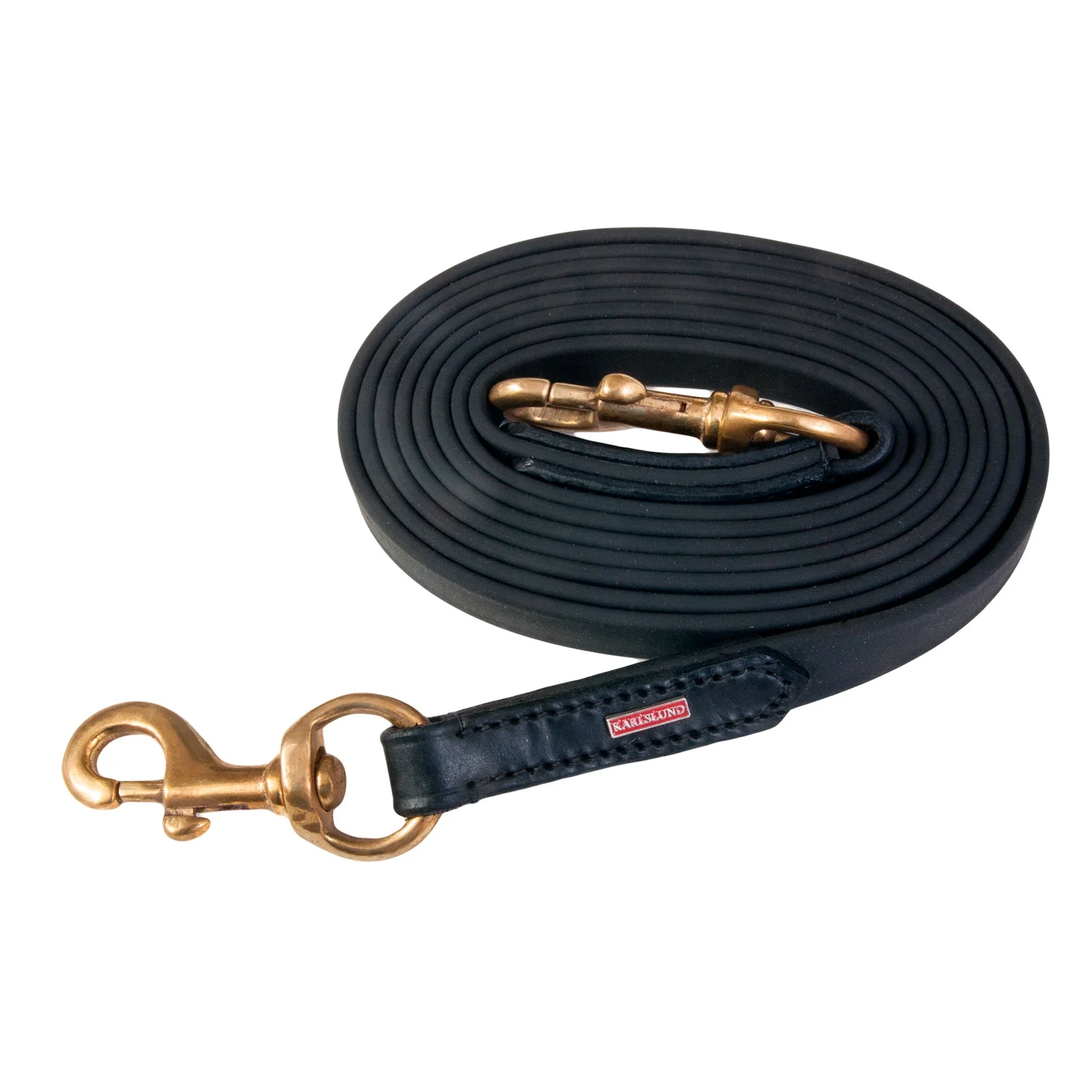 BioThane reins Black/Brass Icelandic Horse