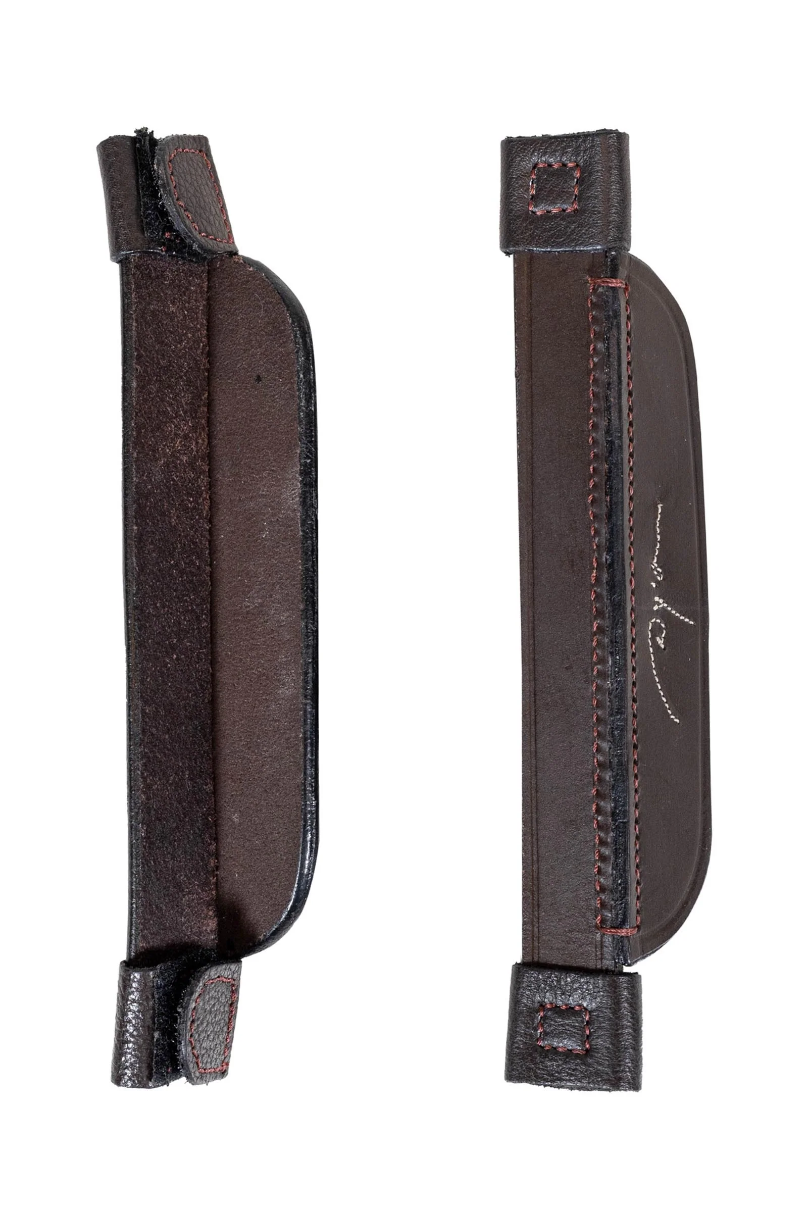 Blinkers With Fancy Stitching Brown One Size