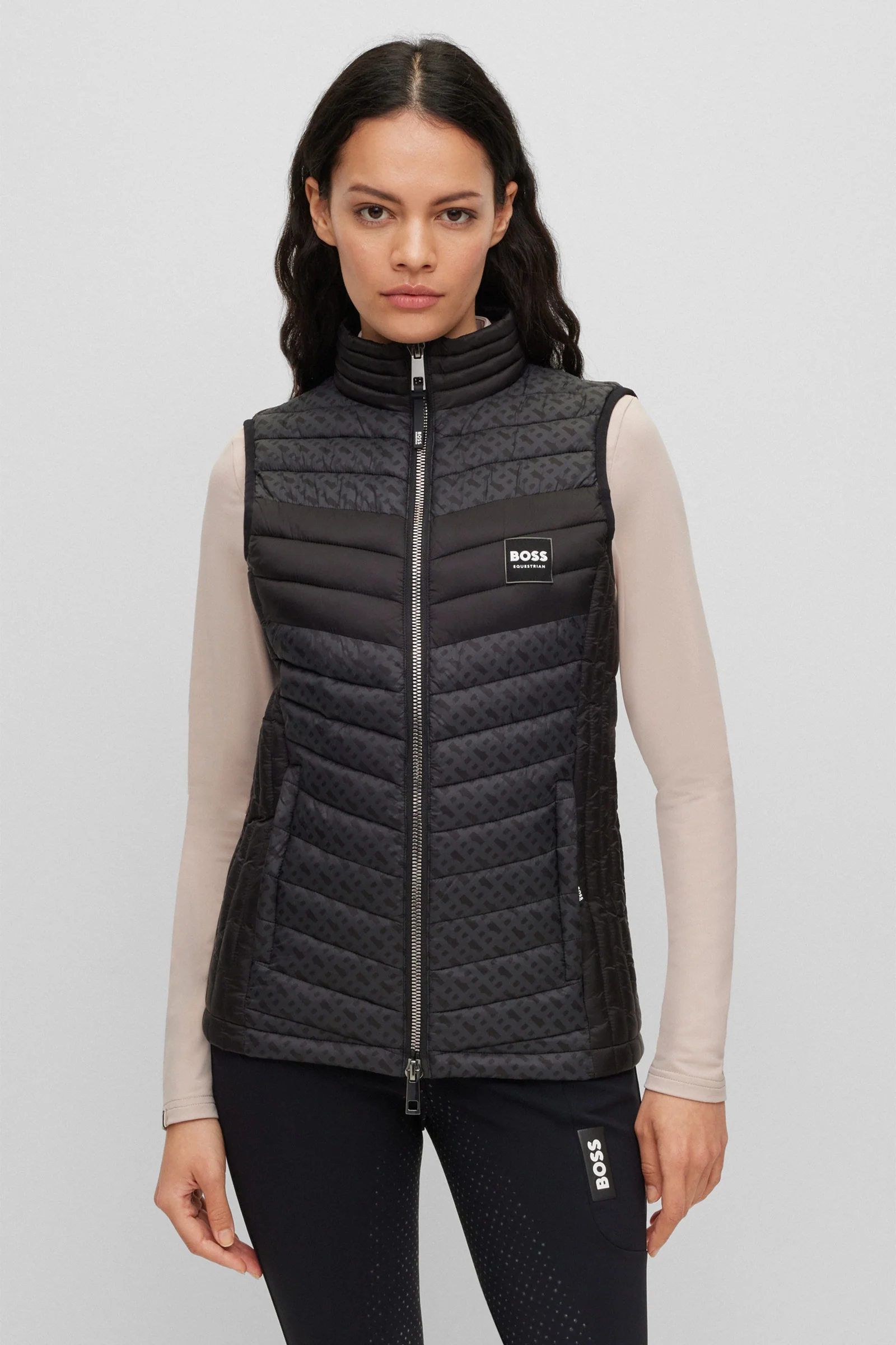 Boss Bea Monogram Women's Vest Black L