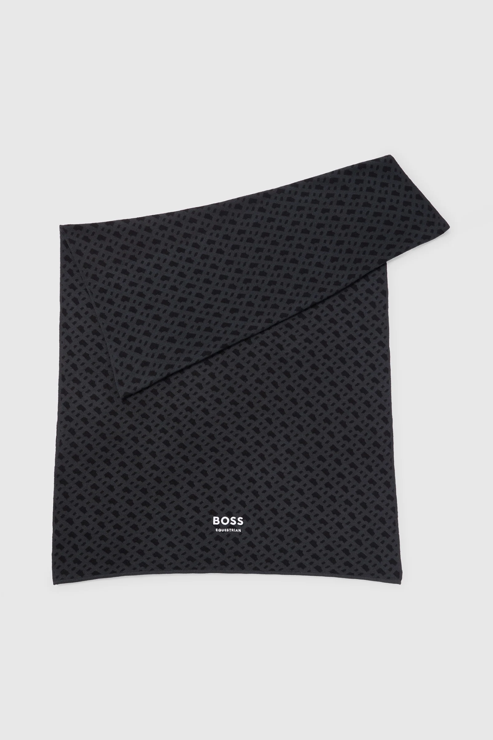 Boss Monogram Scarf Black One Size