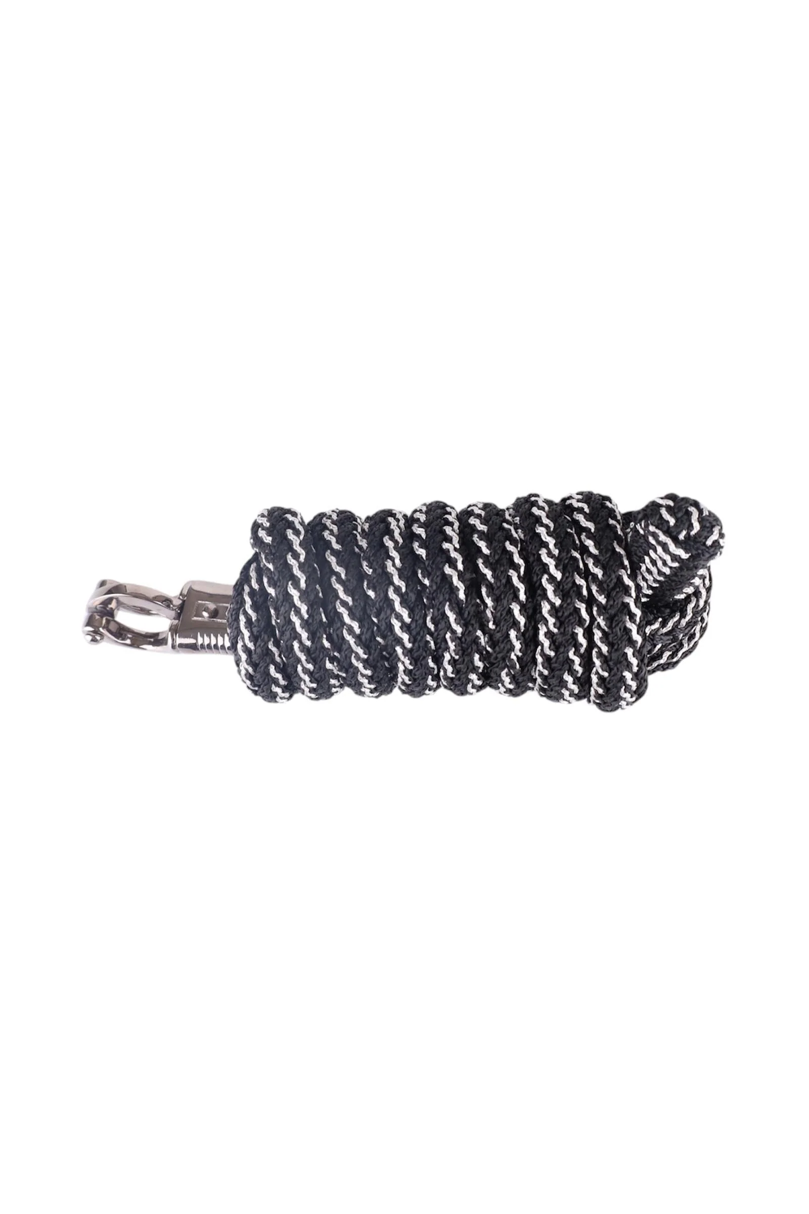 Braided Glitter Lead Rope (2m) With Panic Hook Black 2