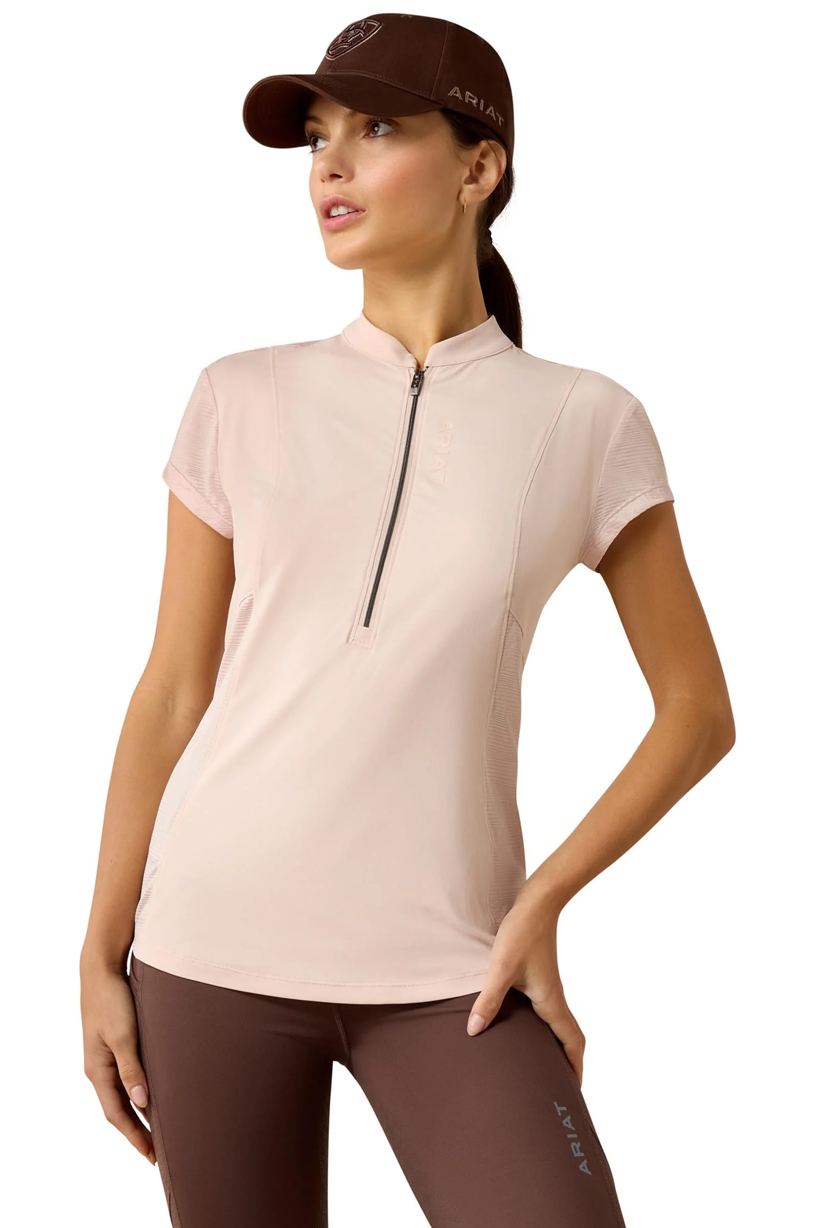 Breathe Women's Baselayer With 1/2 Zip Sepia Rose XS