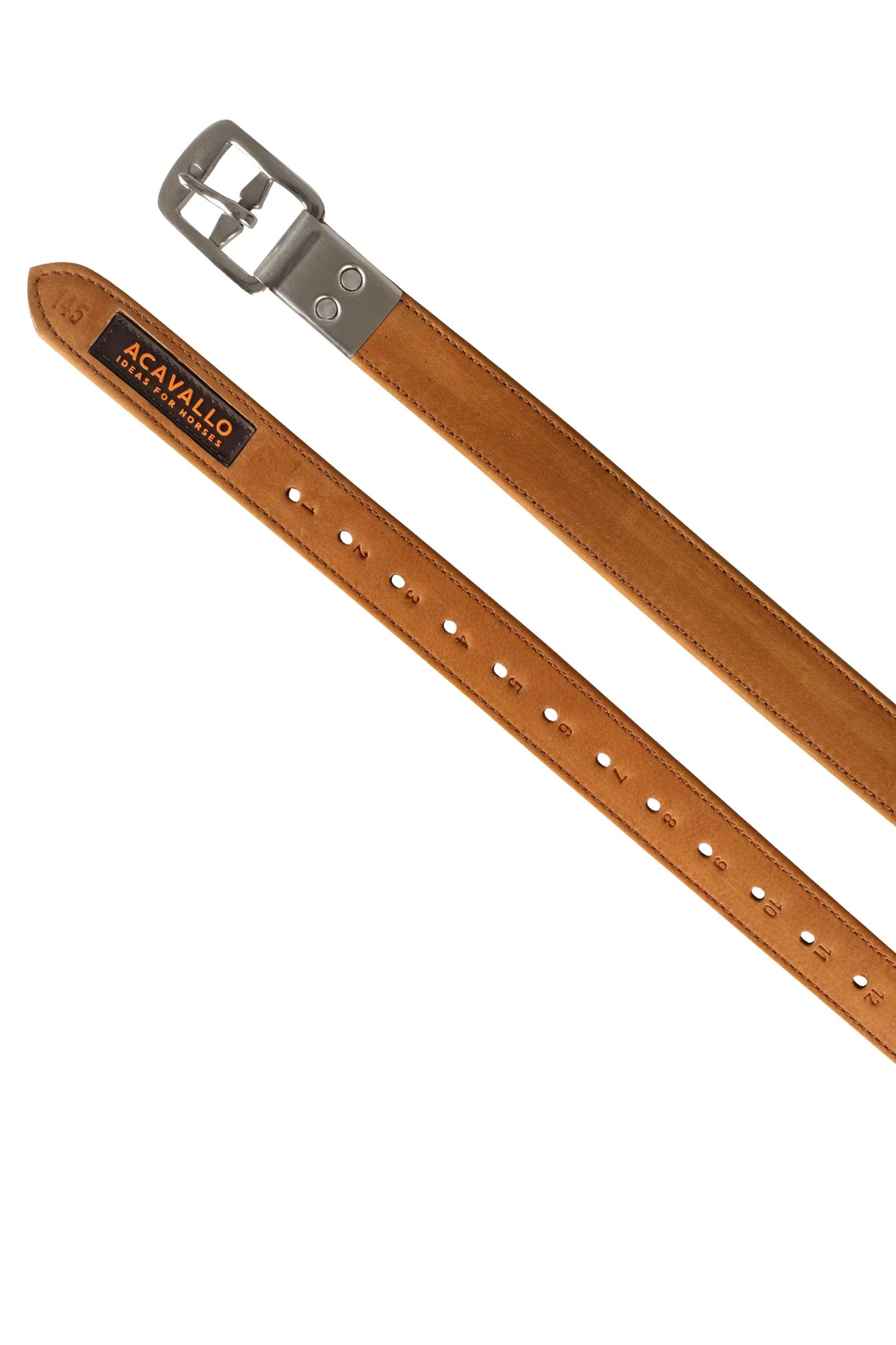 Calfskin Stirrup Leathers With Encased Buckle Cognac 57"