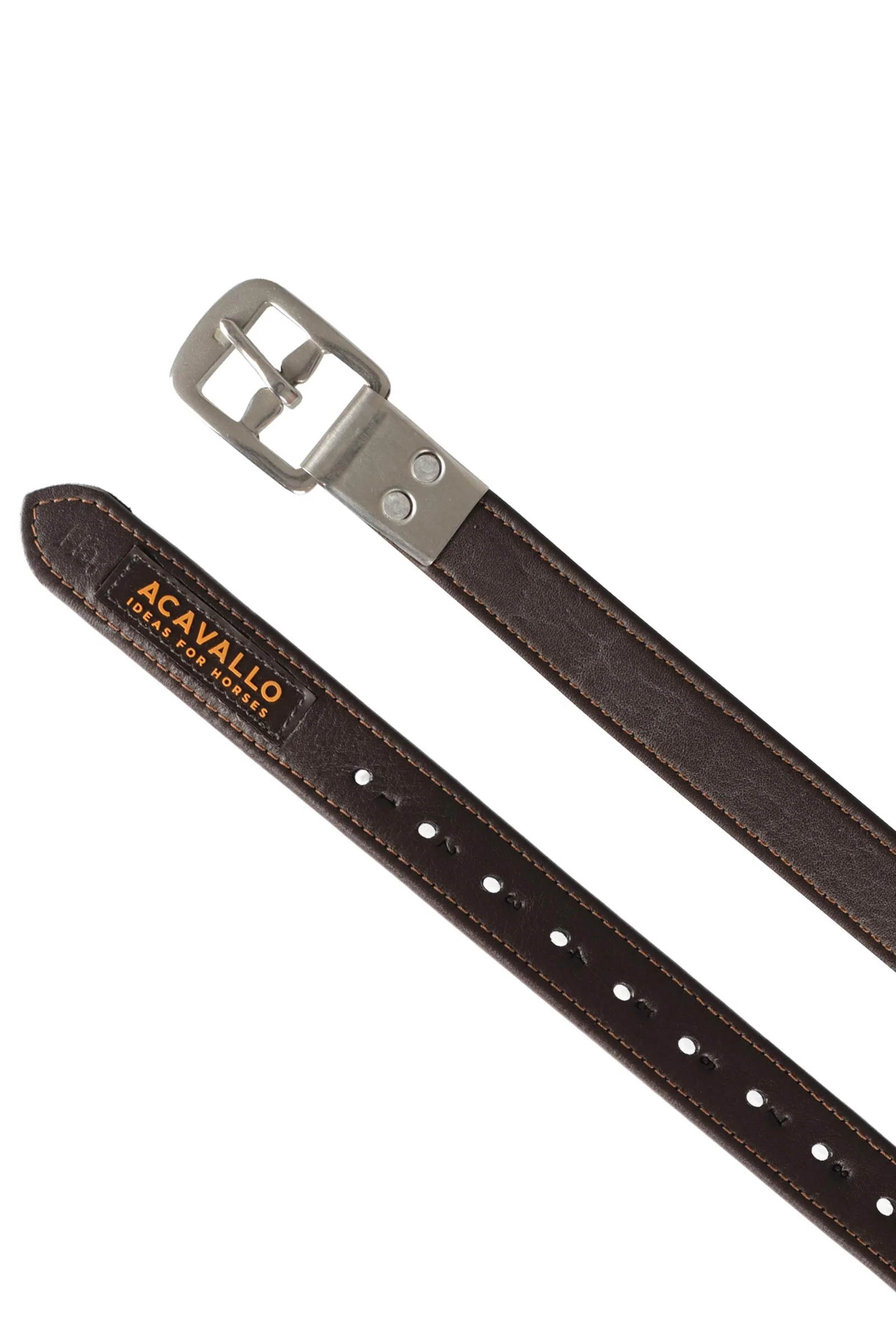 Calfskin Stirrup Leathers With Encased Buckle Dark Brown 53"
