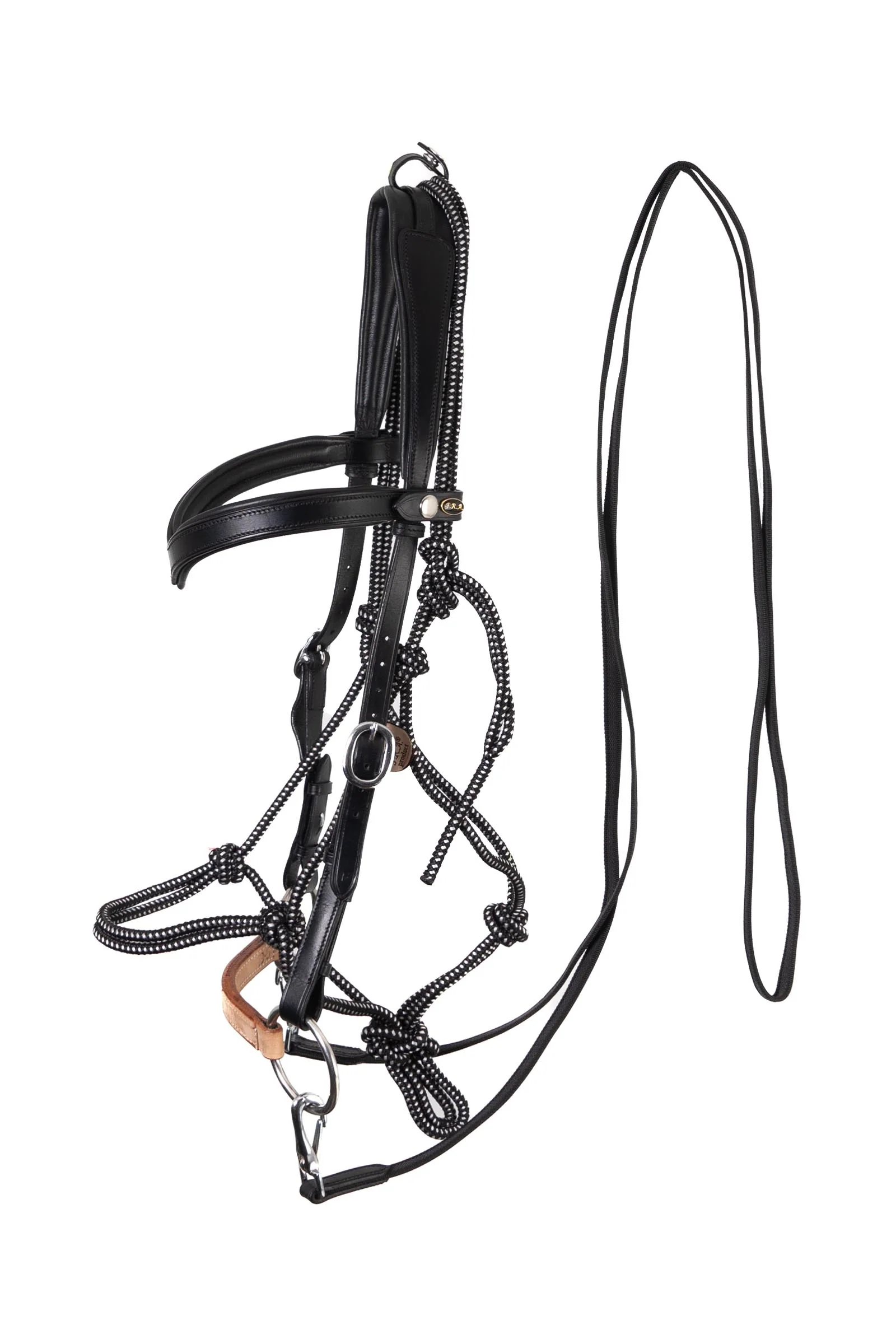 Campari Combined Bridle, Without Bit Black/white P