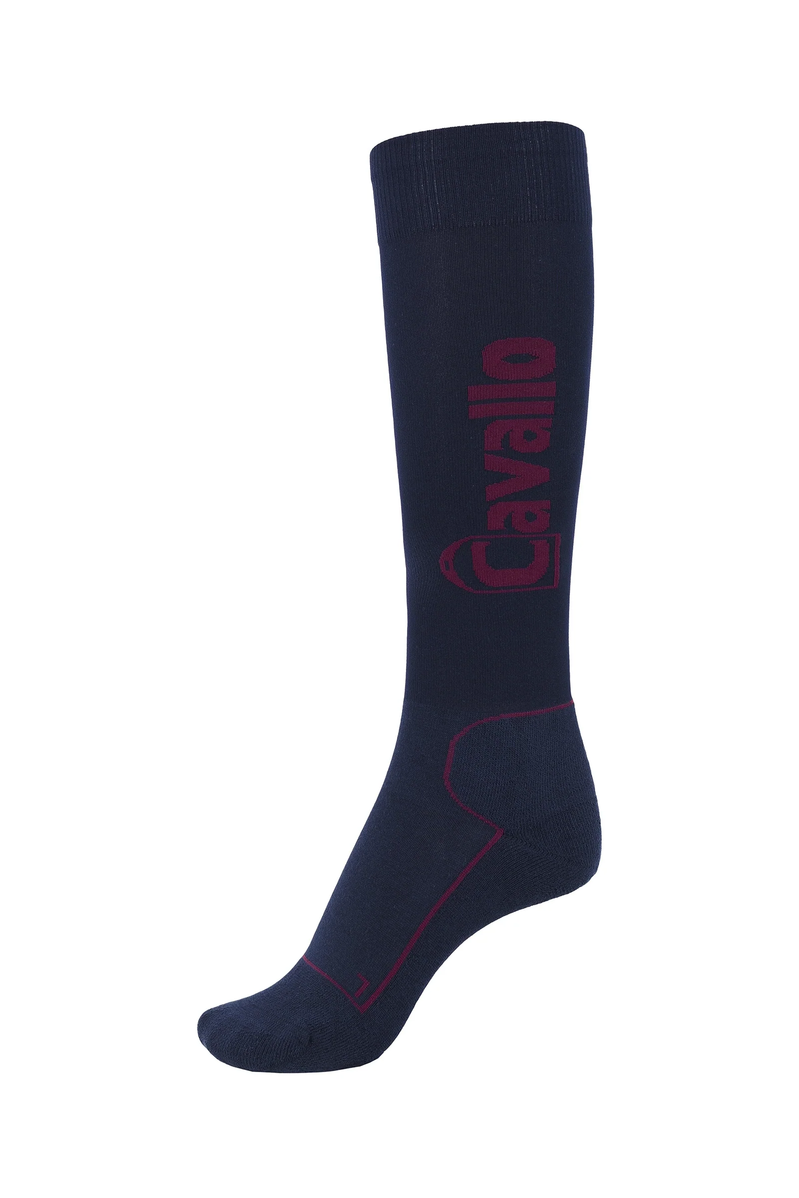 CAVALSIMO Riding Socks Dark Blue/Dark Red 3