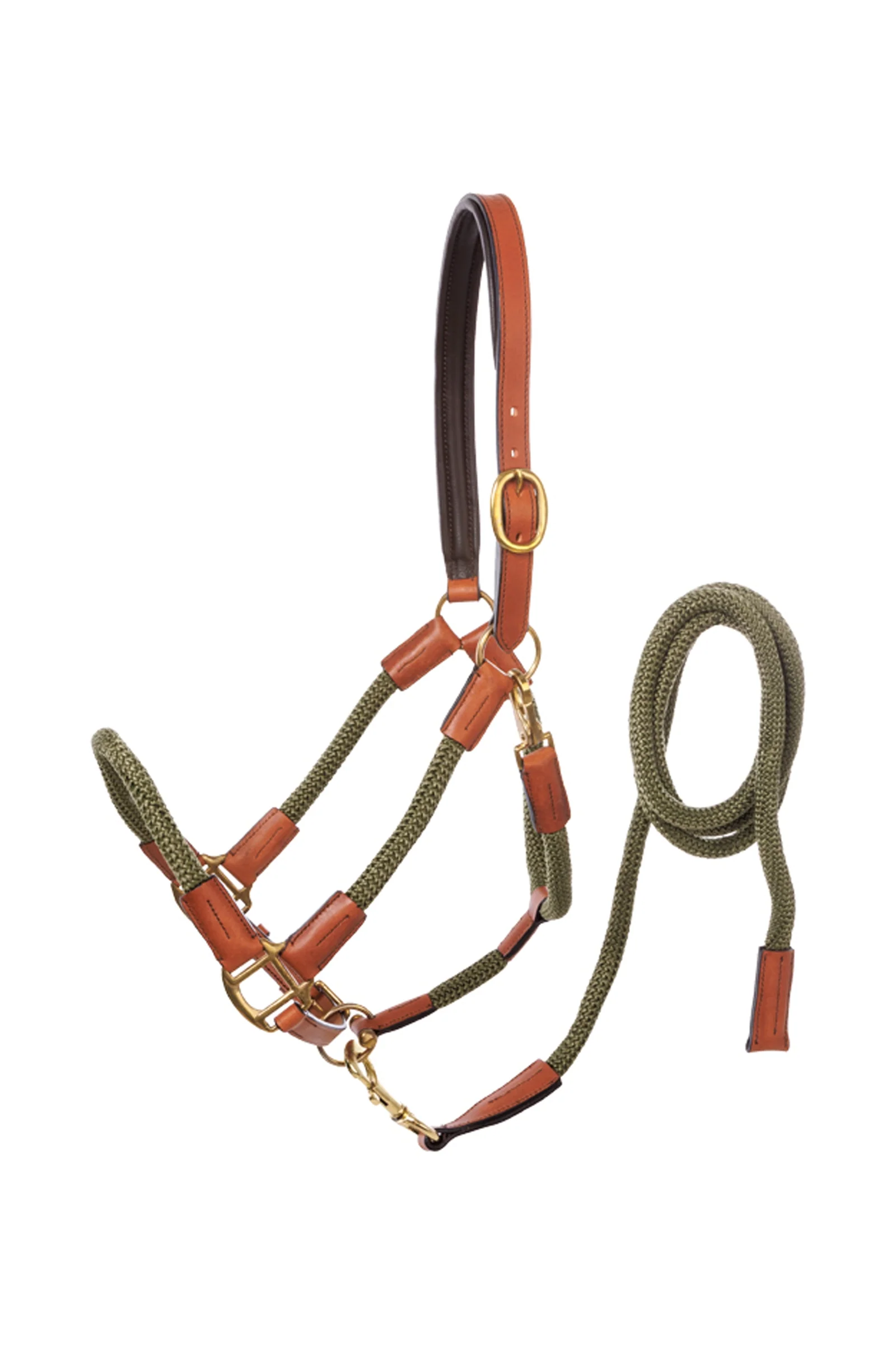 Cavo Rope-Halter with Lead Rope cognac/khaki P