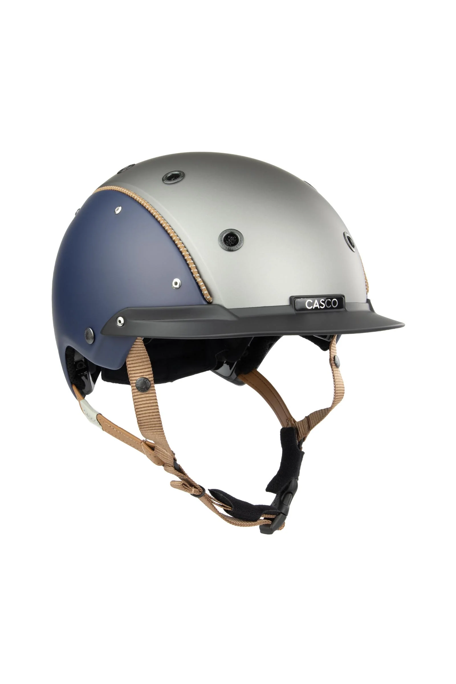 Champ Prime Riding Helmet Blue Silver Matt 52-56