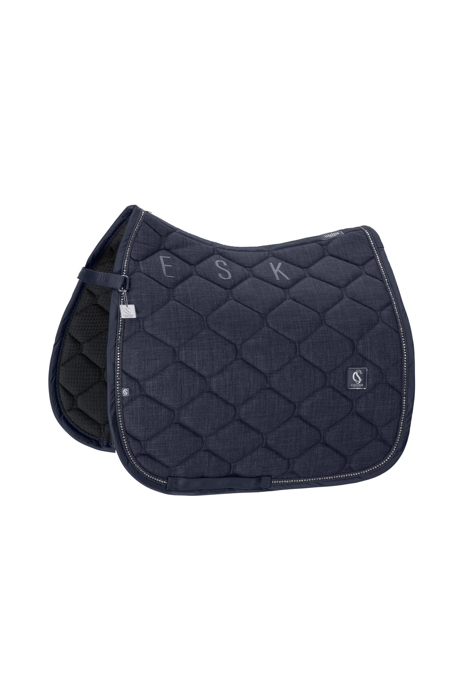 Classic Sport SS26 Bouclé Crystal Dressage Saddle Pad Navy F