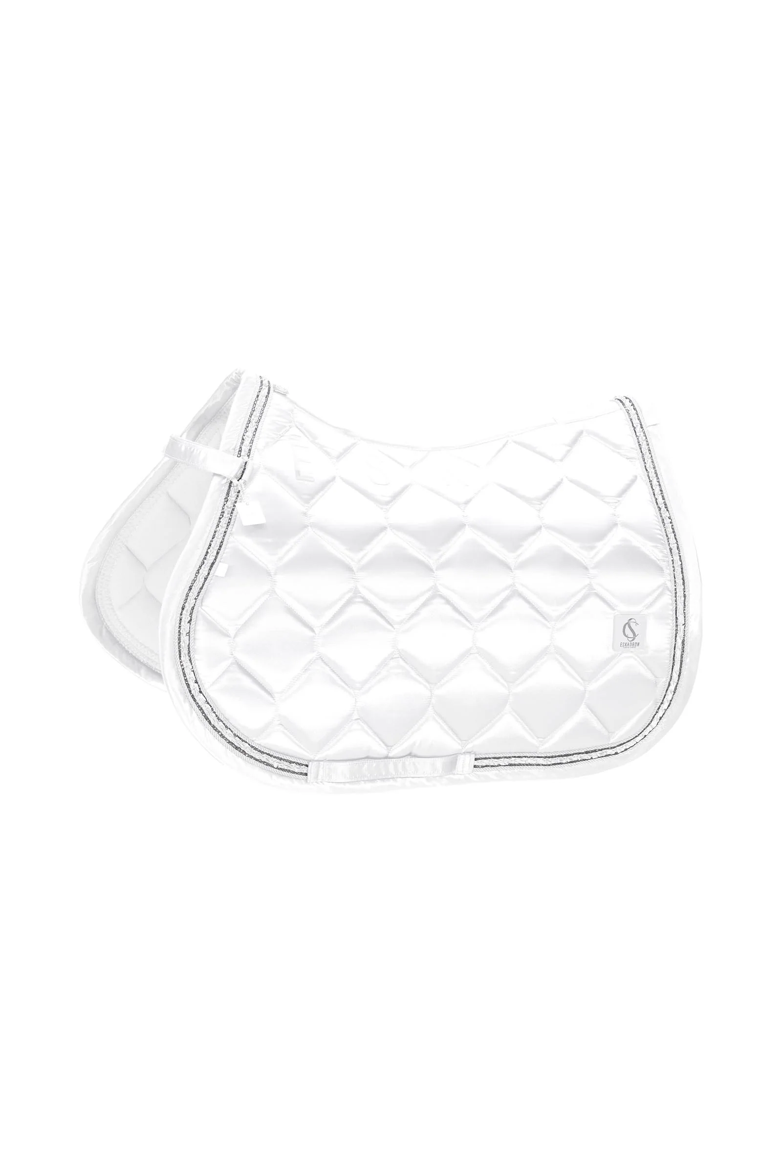 Classic Sport SS26 Satin Frills All Purpose Saddle Pad White F