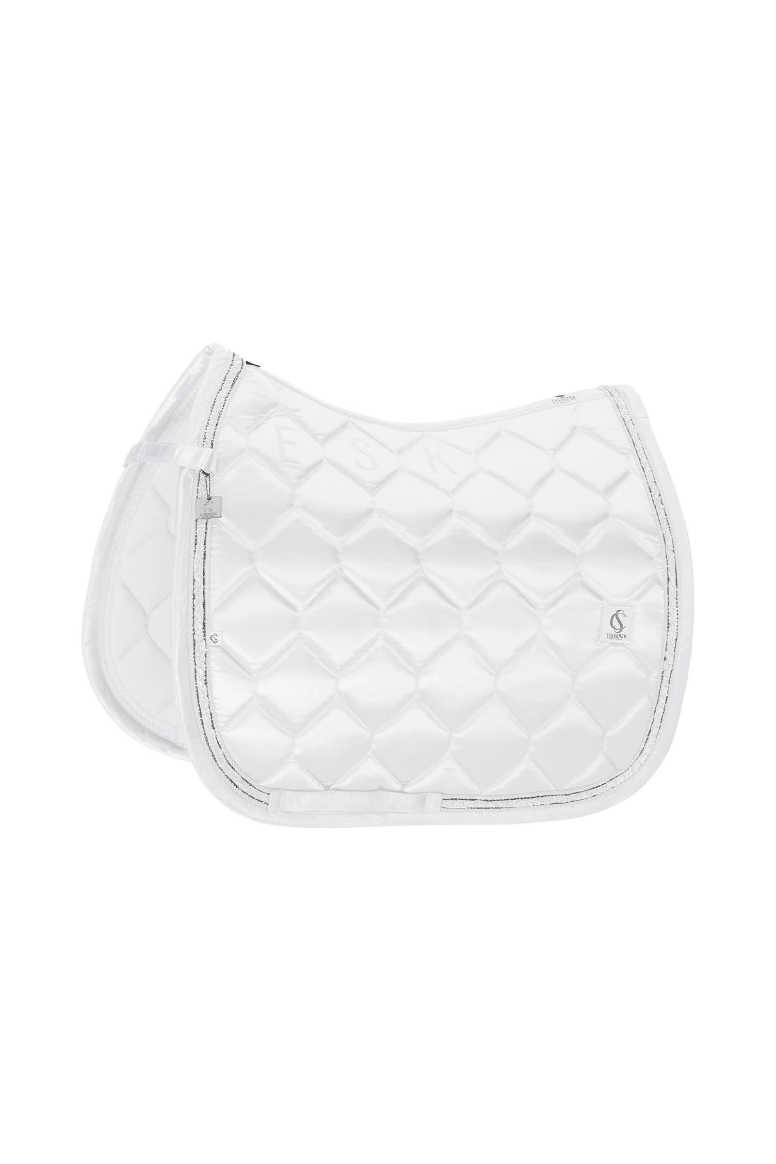 Classic Sport SS26 Satin Frills Dresssage Saddle Pad White F