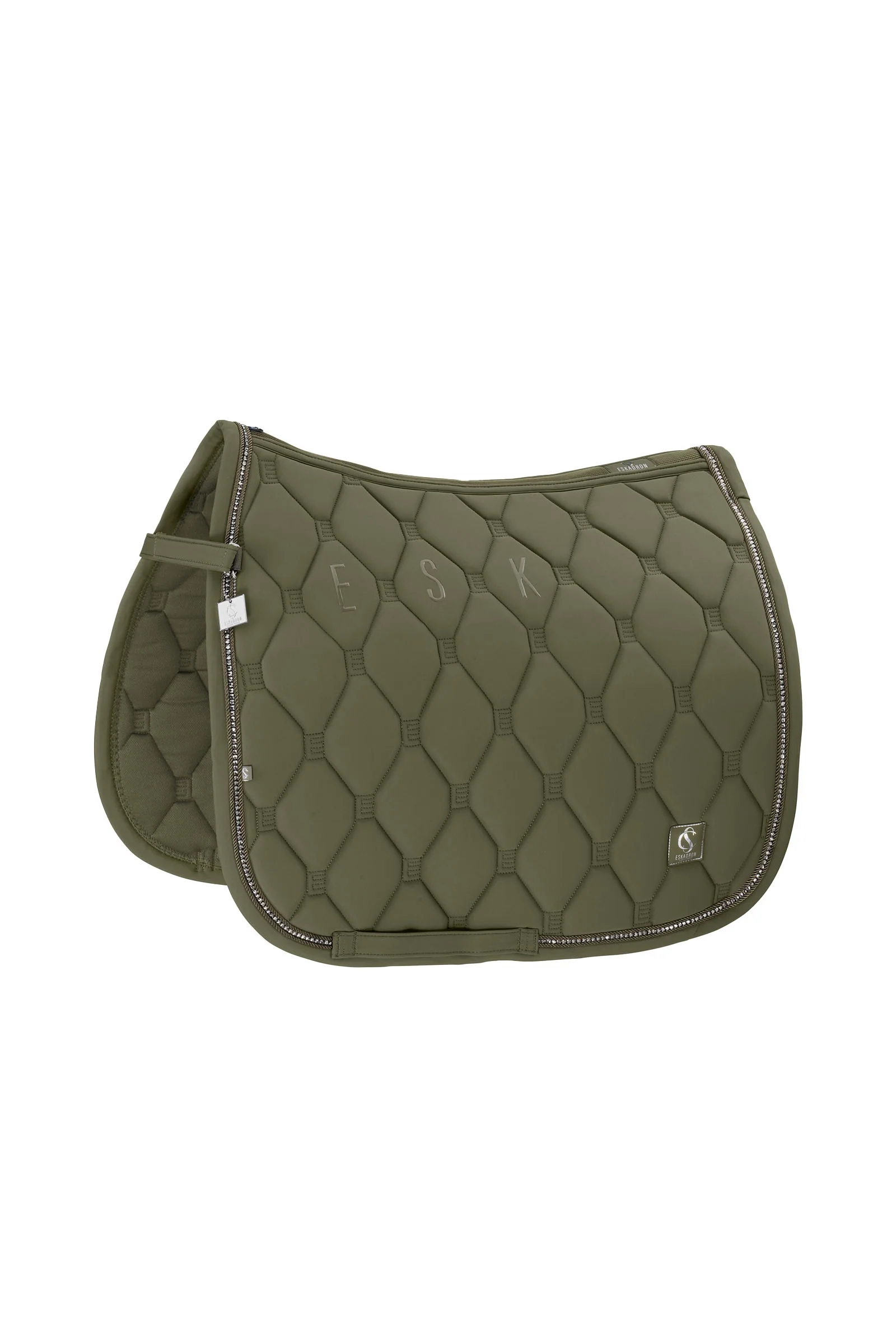 Classic Sports SS25 Softshell Crystal Dressage Saddle Pad dusty olive F