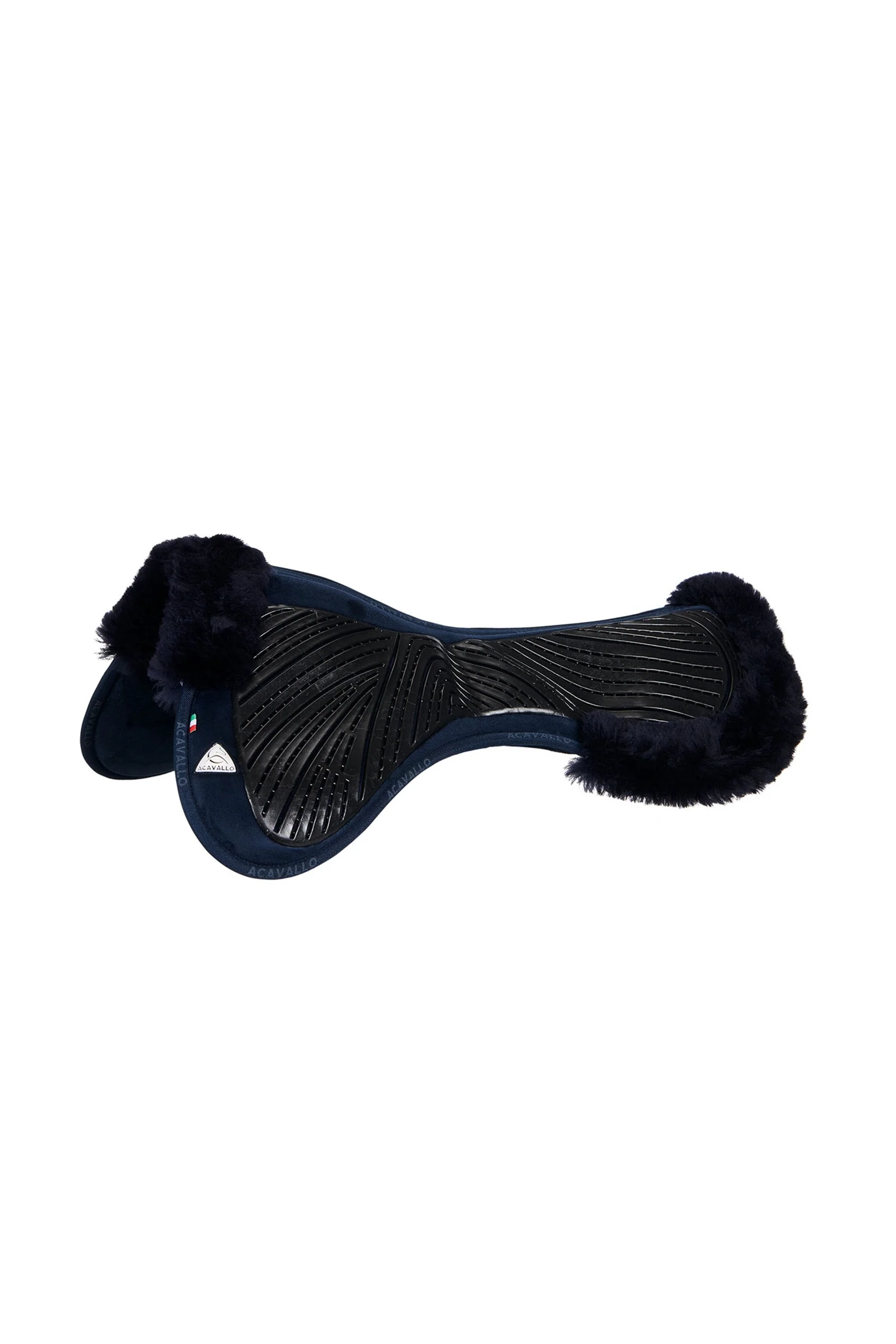 Close Contact Gel & Memory Foam Half Pad with Sheepskin Blue/Blue One Size