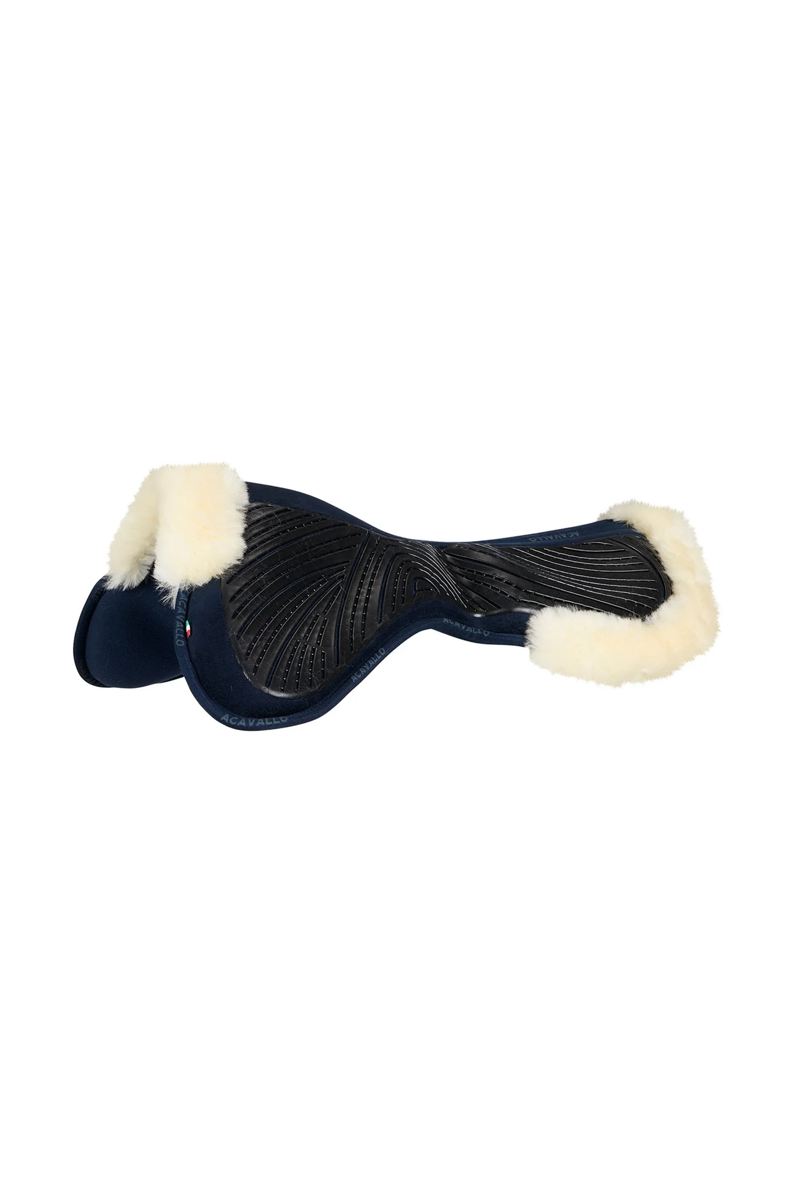 Close Contact Gel & Memory Foam Half Pad with Sheepskin Blue/ Natural One Size