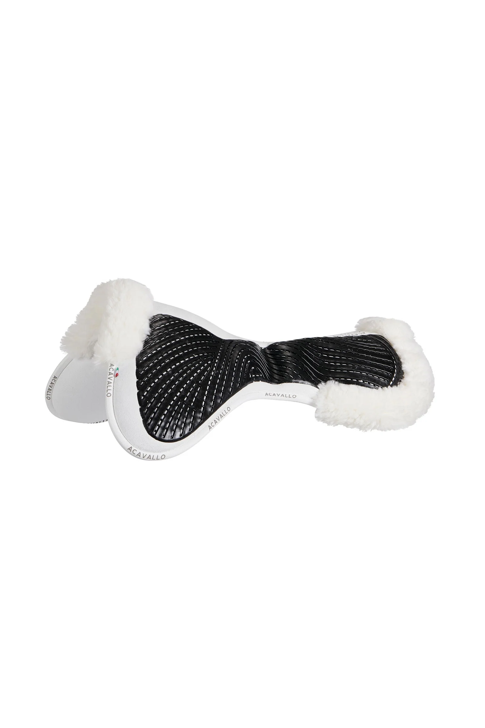 Close Contact Gel & Memory Foam Half Pad with Sheepskin White/White One Size