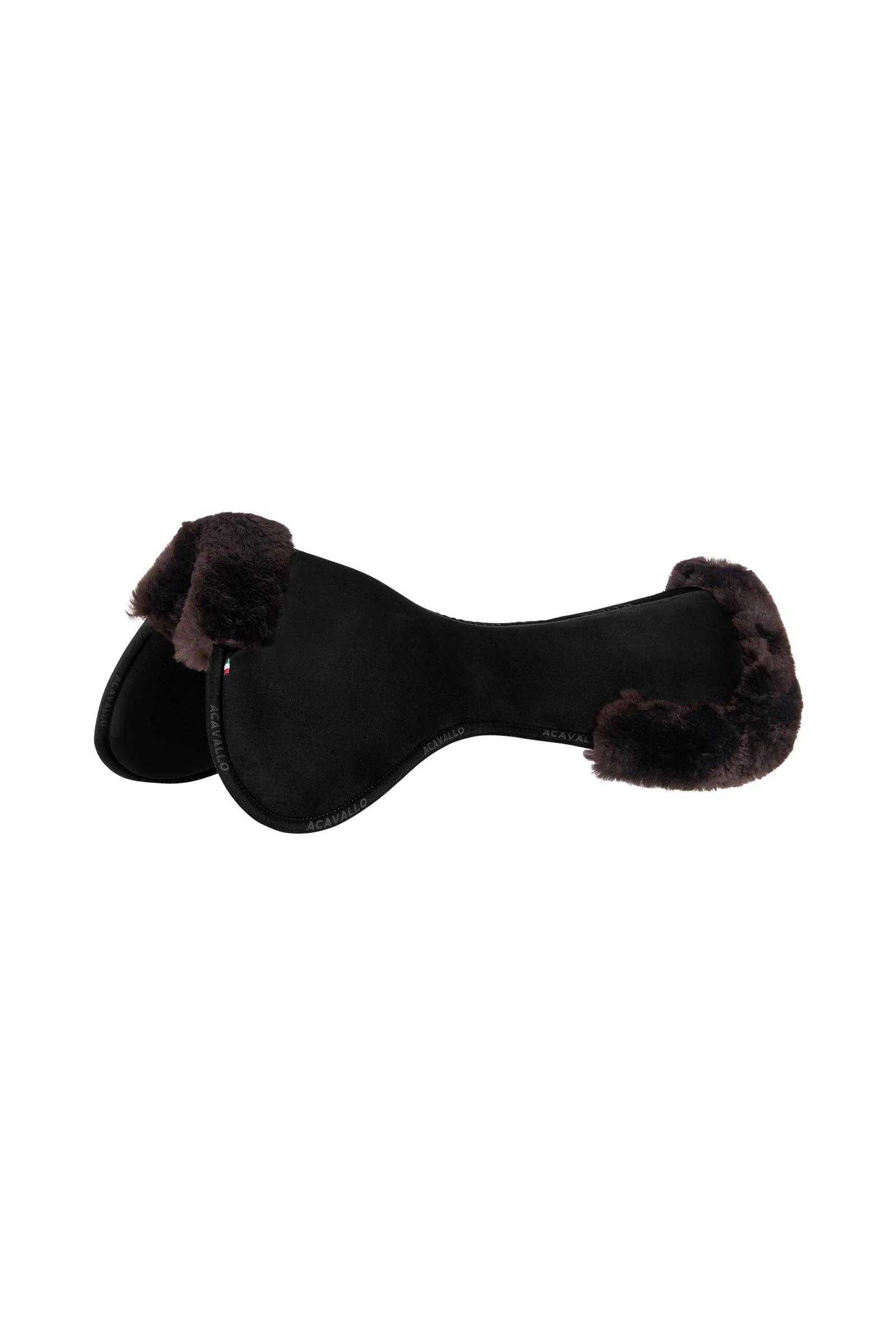 Close Contact Memory Foam Halfpad with Sheepskin Black/Brown One Size