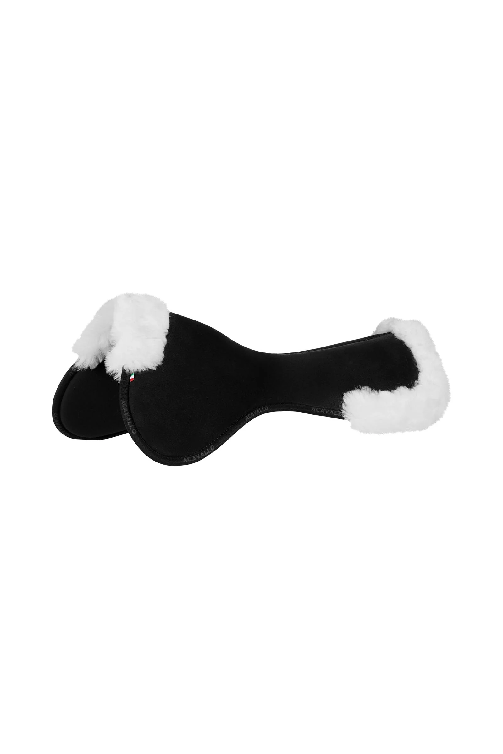 Close Contact Memory Foam Halfpad with Sheepskin Black/White One Size