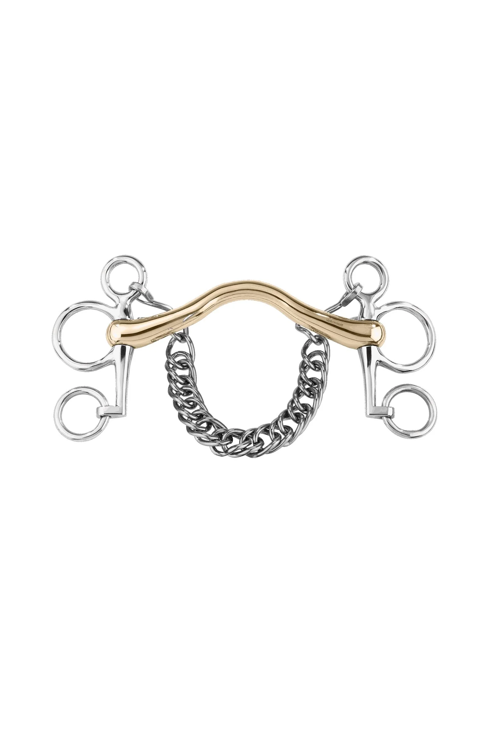 CM Pelham Bit, Mullen Mouth W. Port 16mm, Sensogan Metall 115 mm