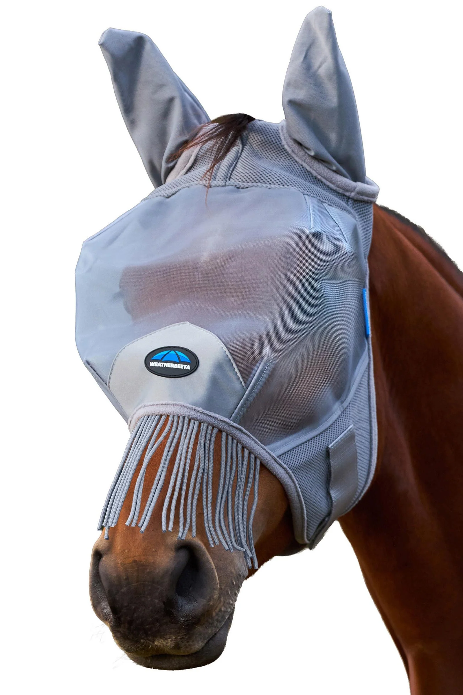 Comfitec Fine Mesh Fly Mask With Ears & Tassels Grey M