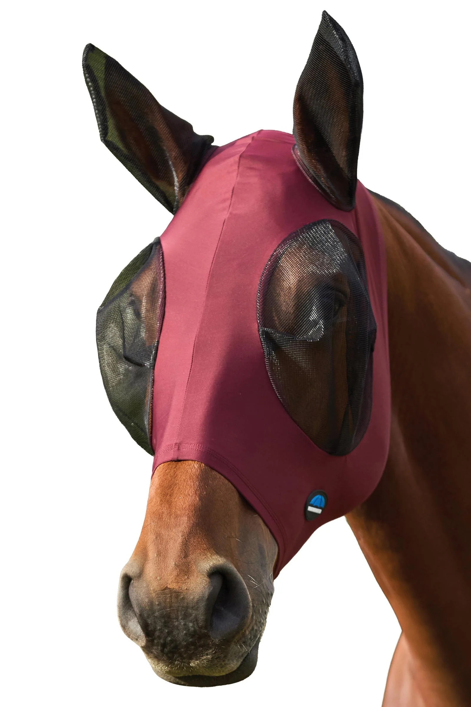 Comfitec Stretch Fly Mask With Ears Burgundy/Black S