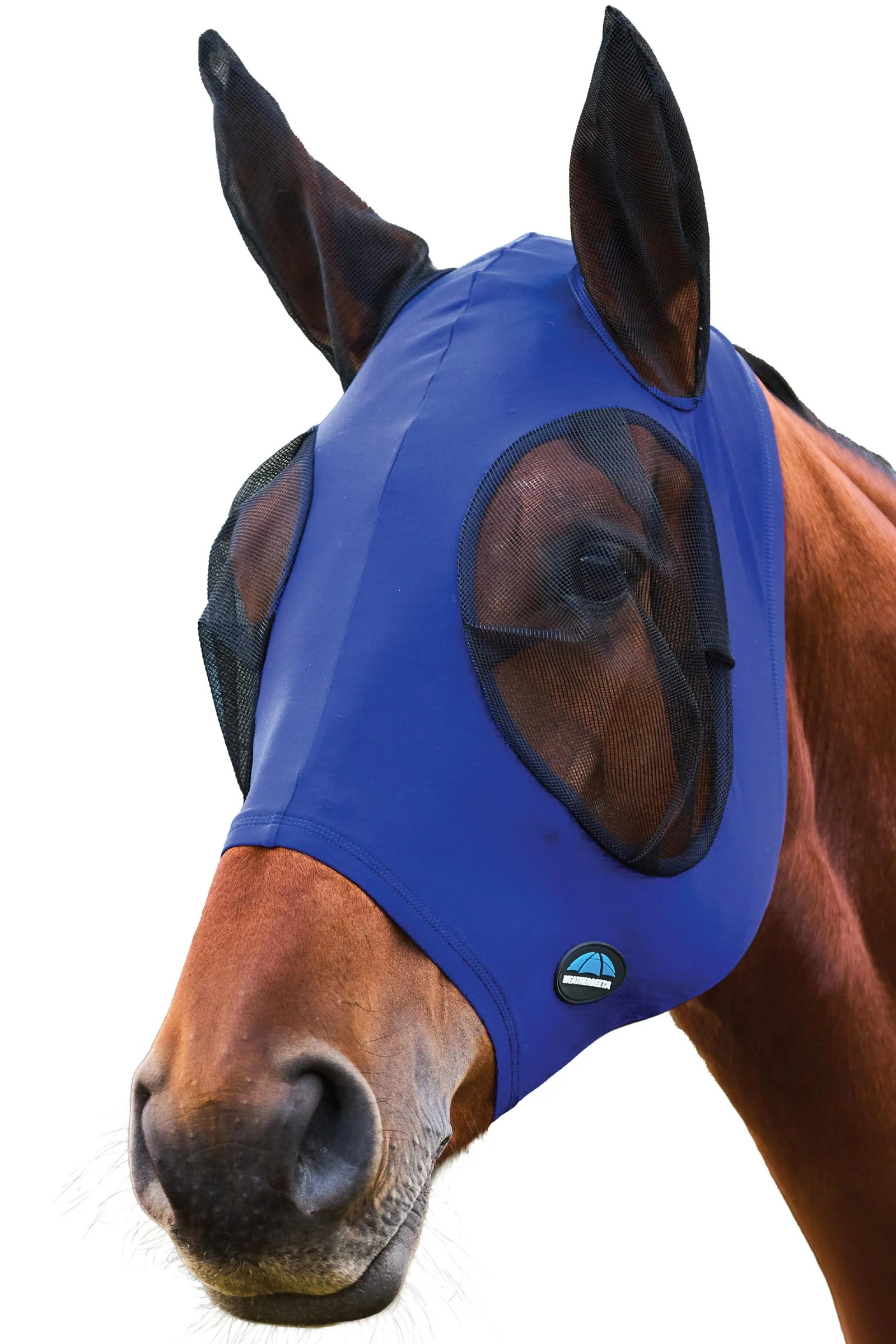 Comfitec Stretch Fly Mask With Ears Cobalt/Black S