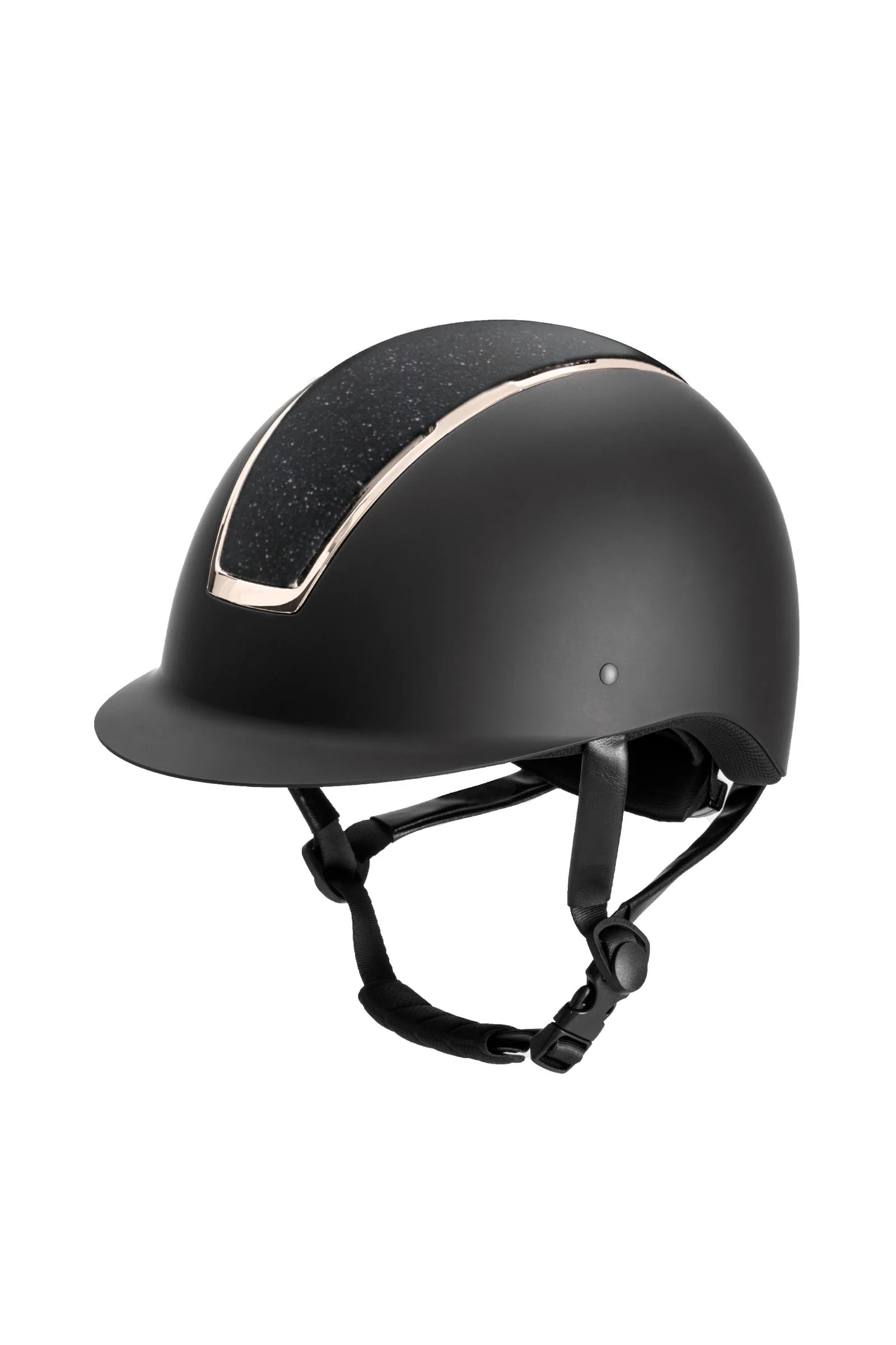 Comfort Jewel Riding Helmet Black/Rosegold/ Black L