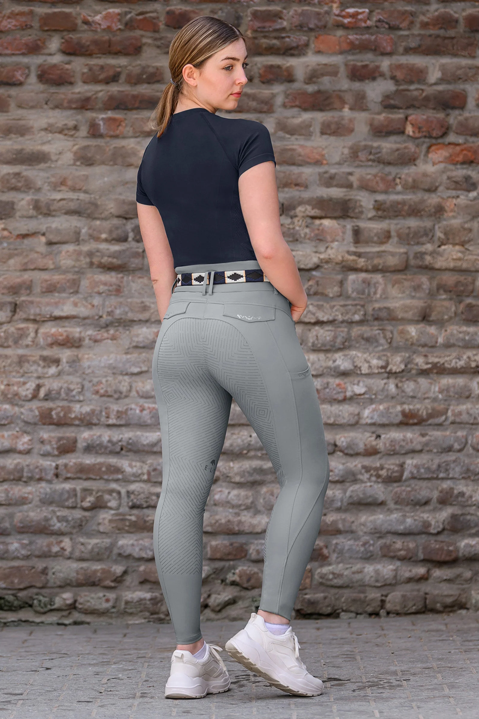 Comfort Ride Glam Women´s Breeches With Full Seat Chrome Grey 10