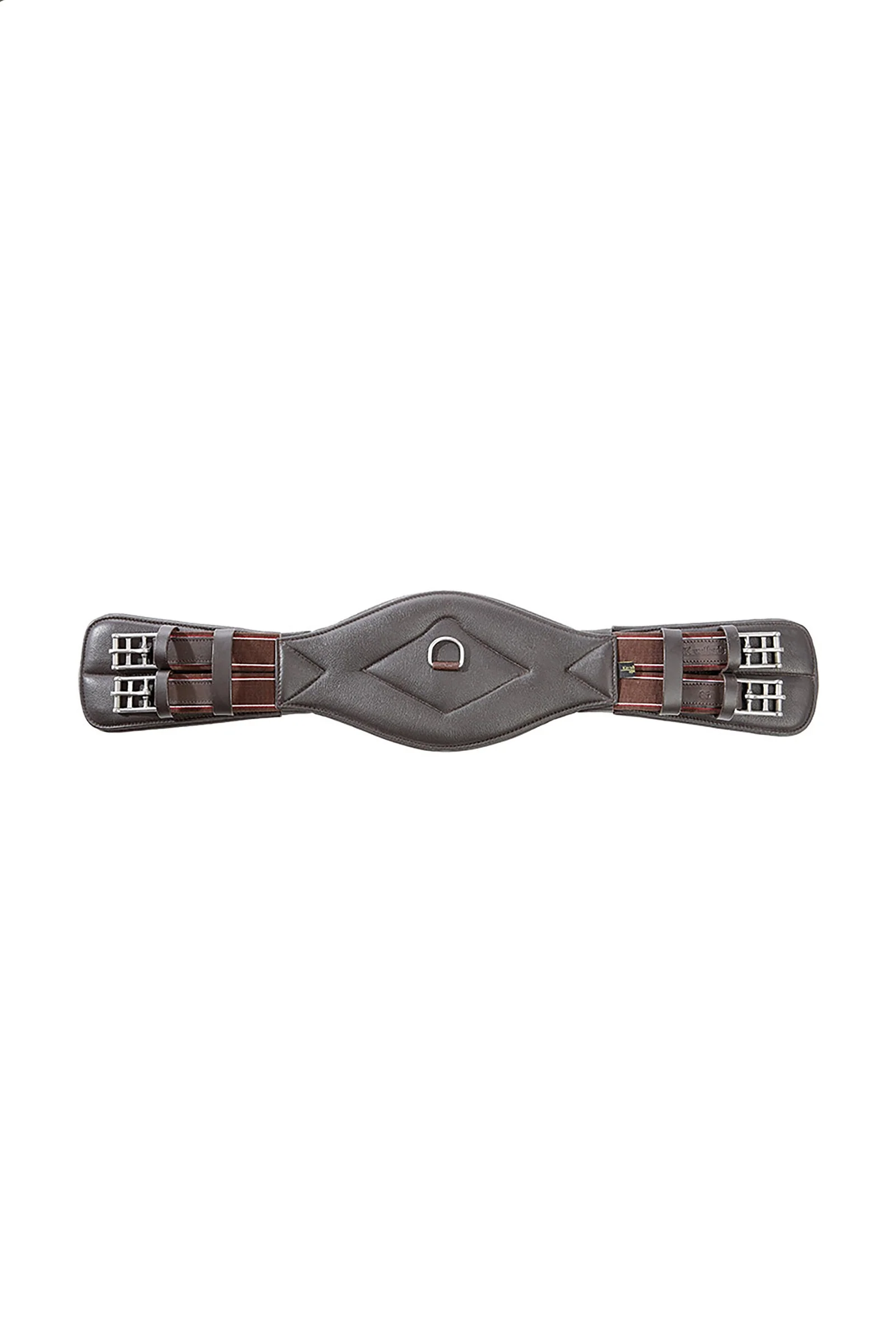 Comfort Soft Leather Dressage Girth with Elastic Brown 28"