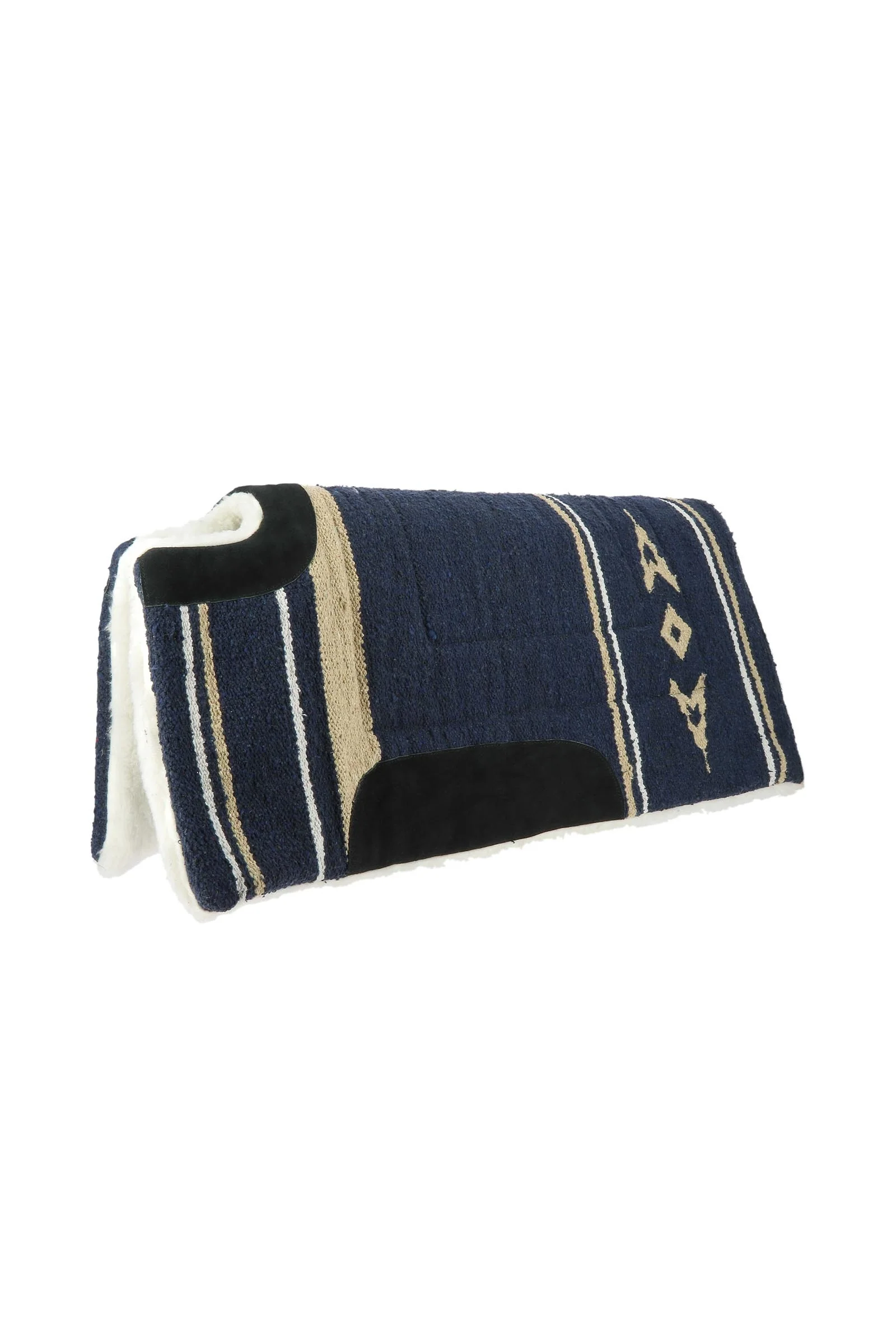 Cut Nose Navajo Saddle Pad Blue F