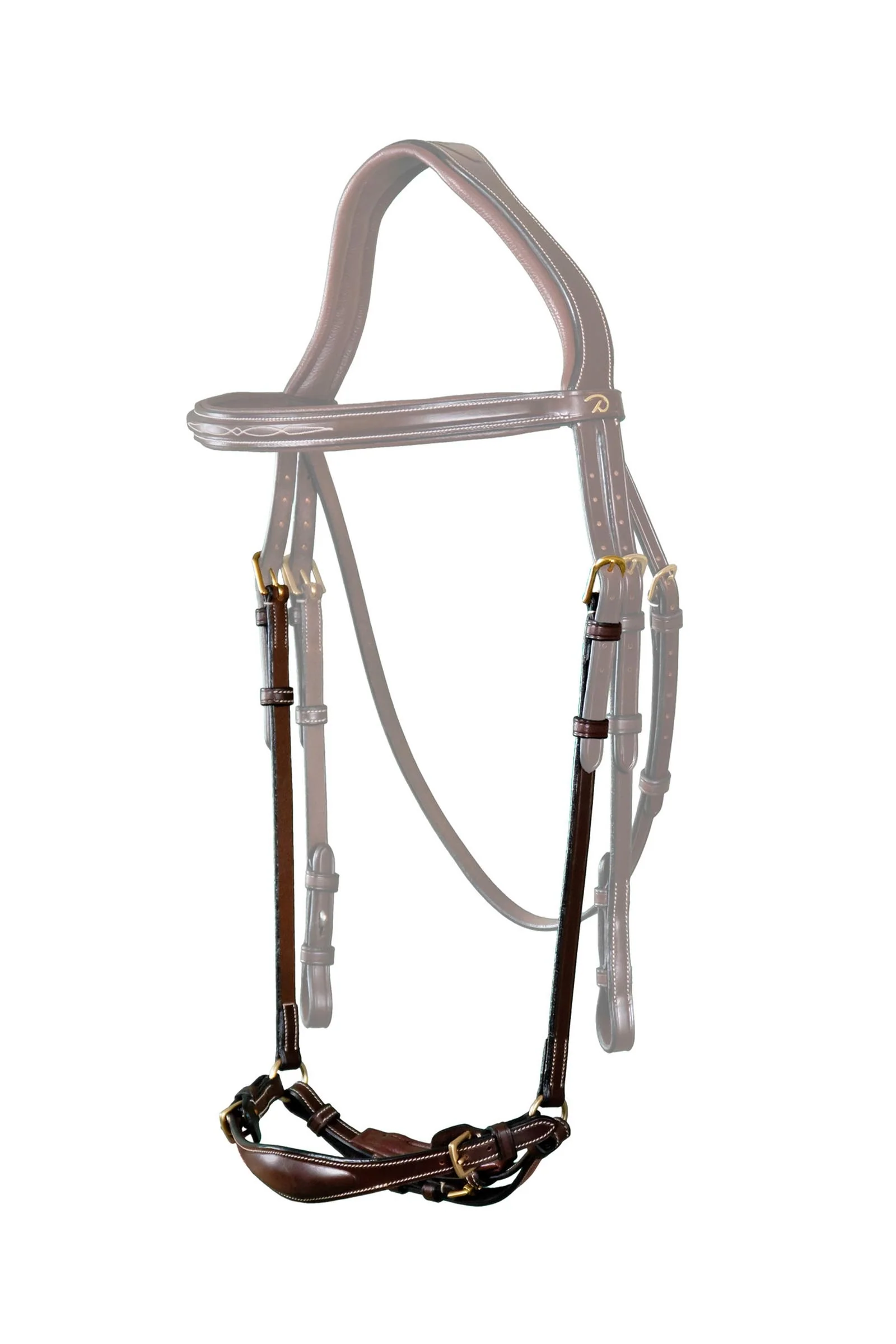 D-Collection Adjustable Drop Noseband Brown F
