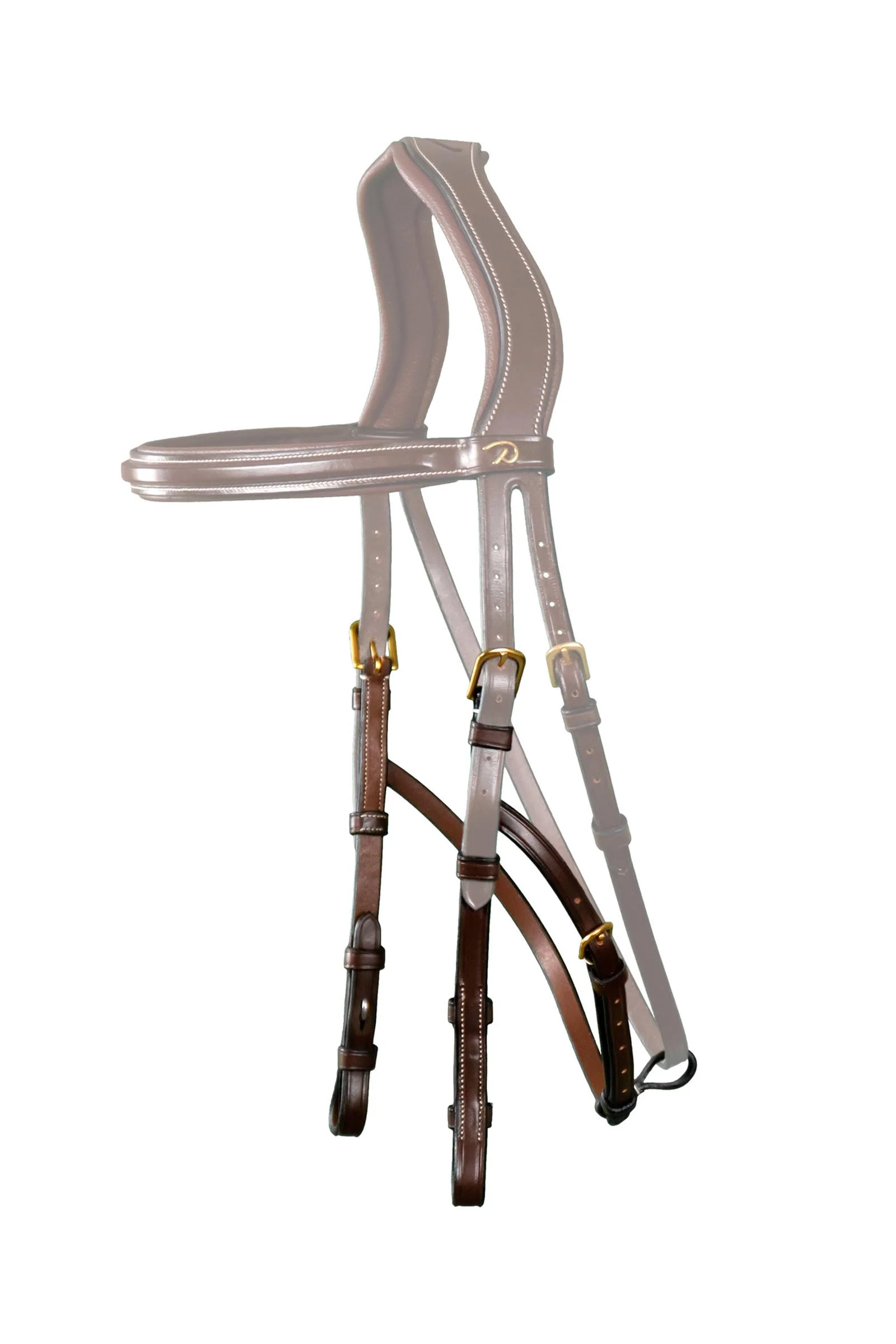 D-Collection Hackamore Cheek Pieces Brown F