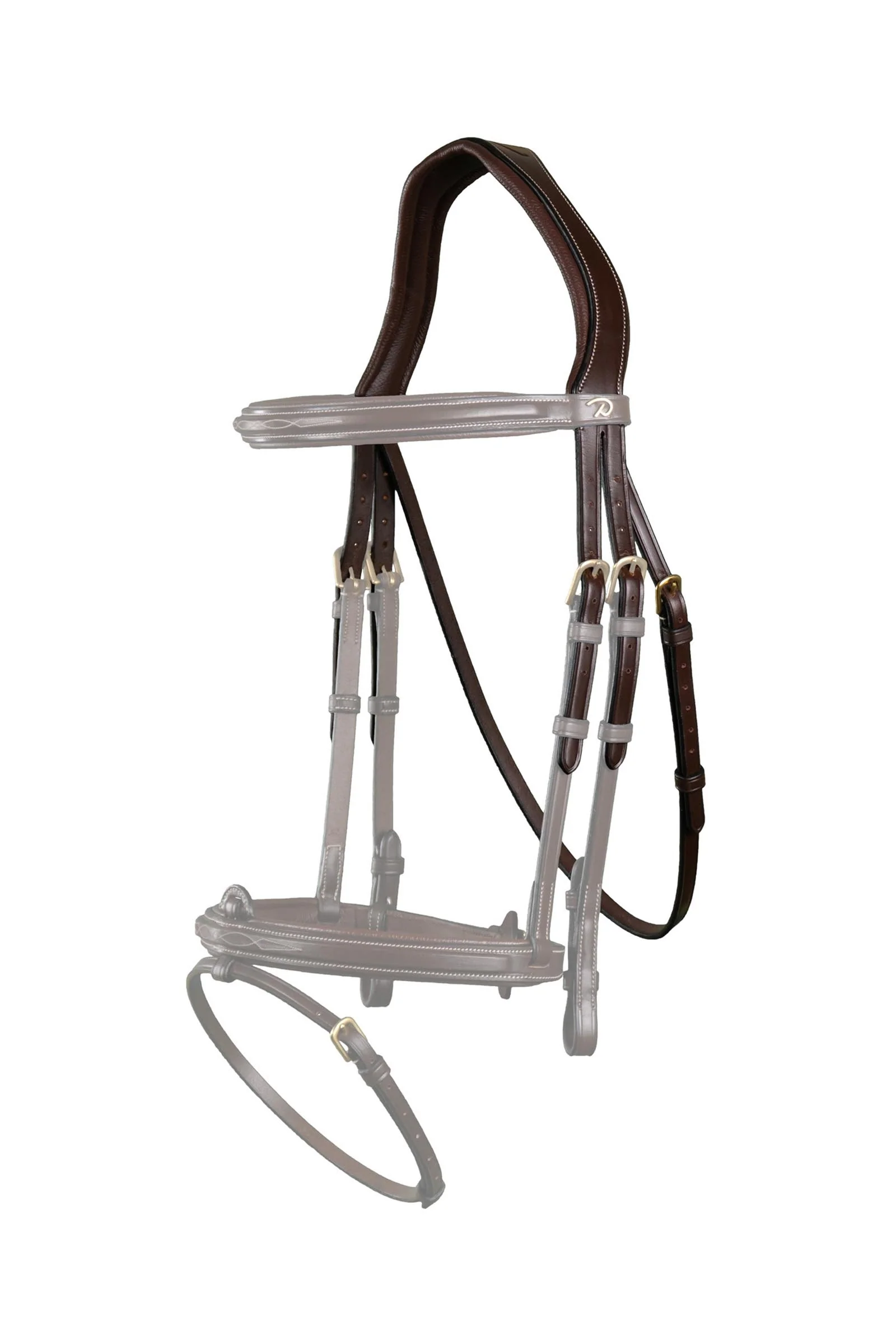 D-Collection Headpiece With Throat Latch Brown F