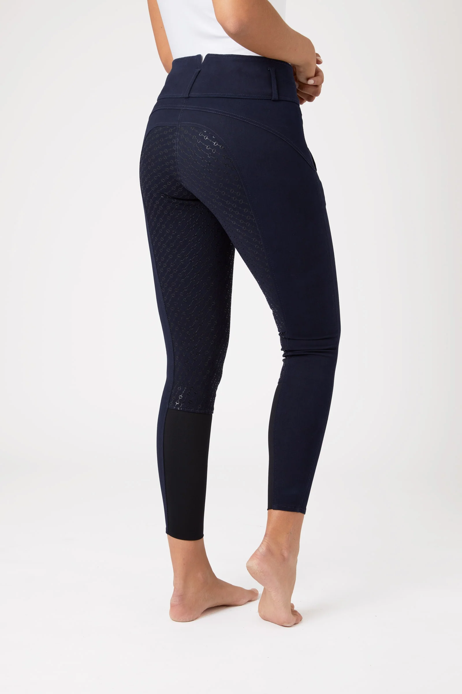 Daniela Women's Silicone Full Seat Breeches Dark Navy 8