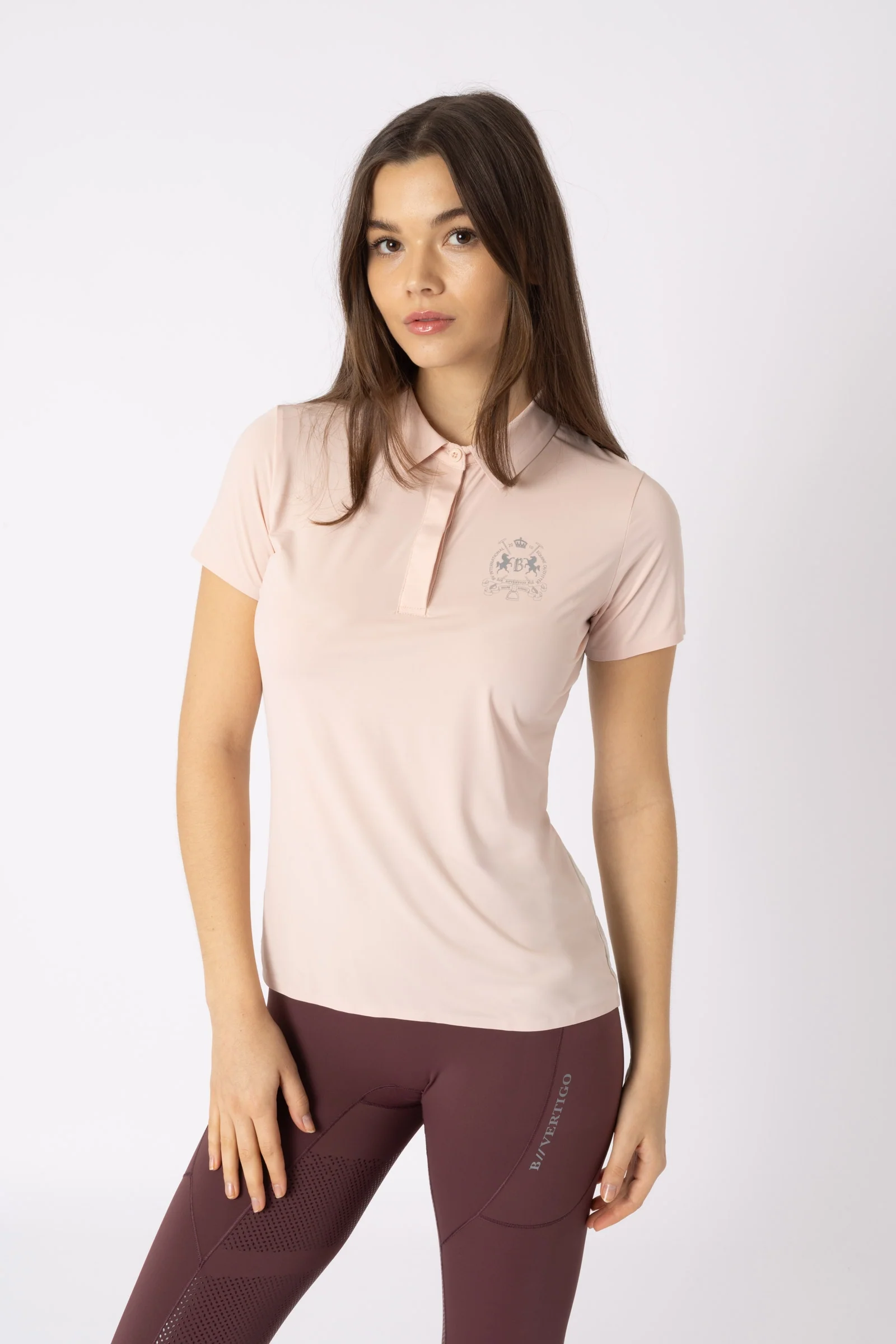 Daphne Women's Seamless Poloshirt Peach Blush 18
