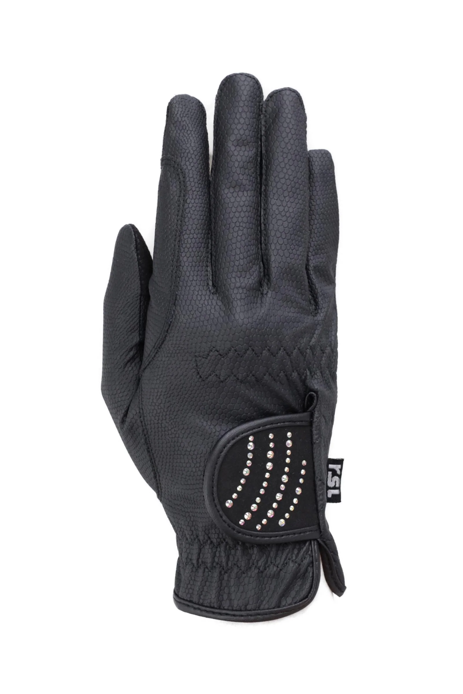 Dubai Riding Gloves With Color-Adapting Glitter Stones Black 6