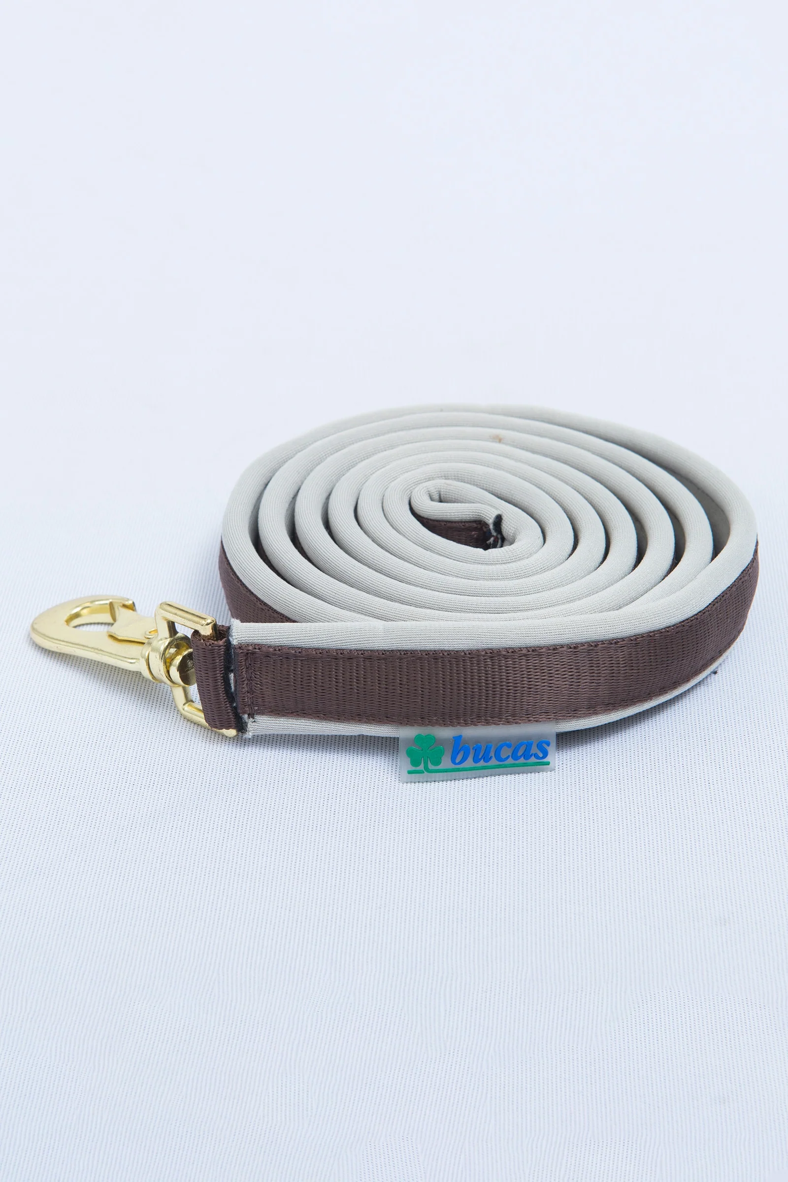 Dublin padded lead rein Chocolate Brown/Silver 1
