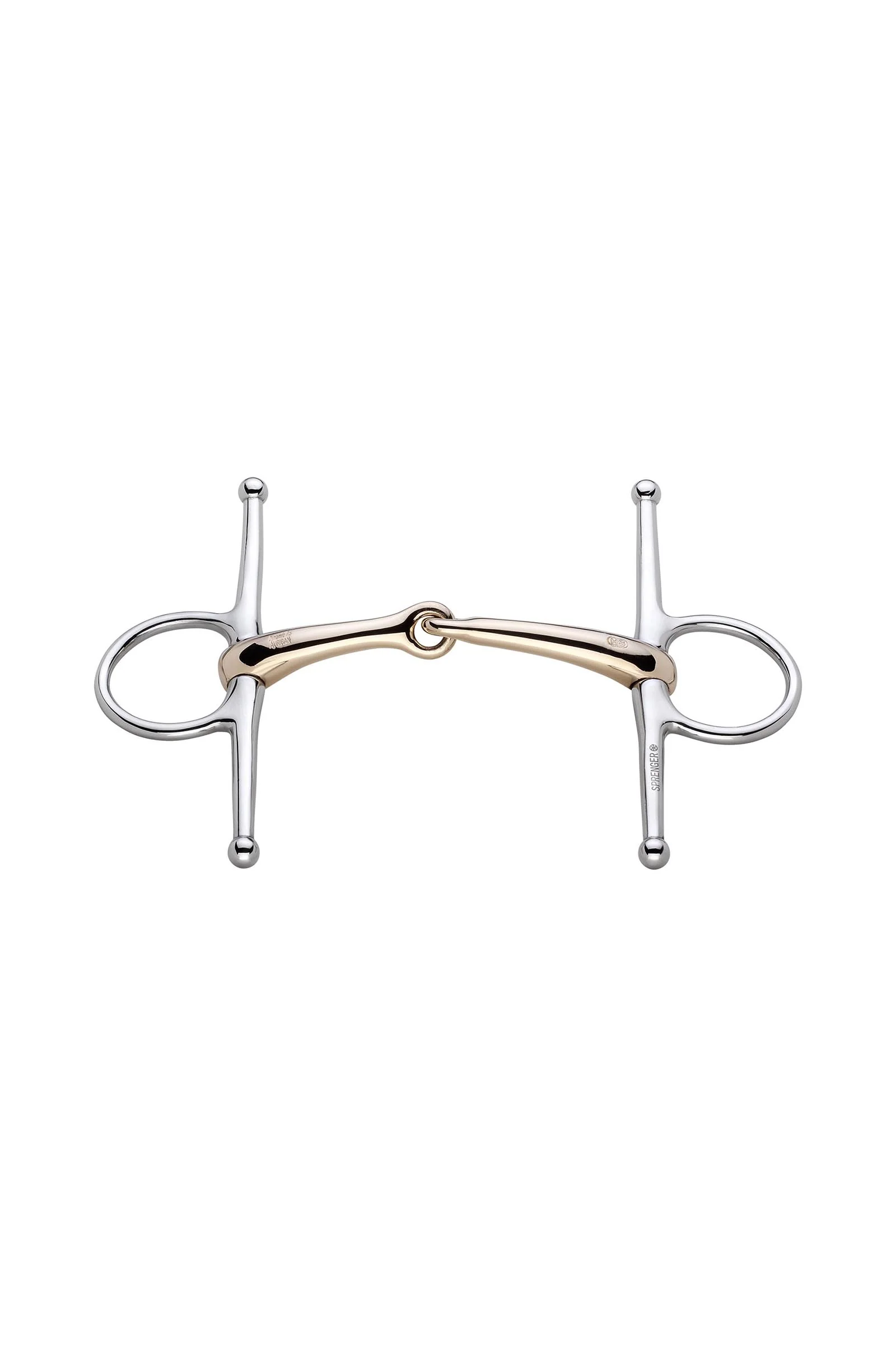 Dynamic RS Full Cheek Snaffle Bit, Single Jt. 16mm, Sensogan Metall 145 mm