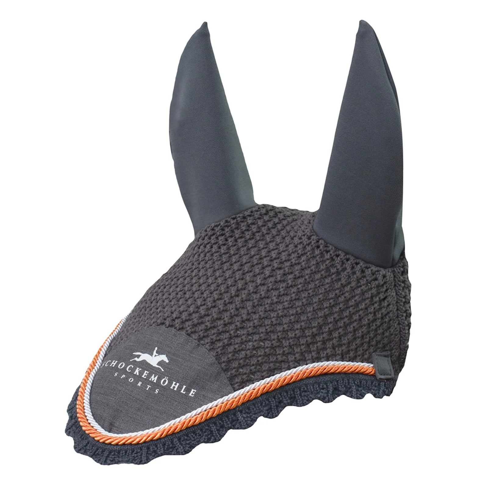 Dynamite fly veil with logo, Fly Veil Grey Melange/Orange F
