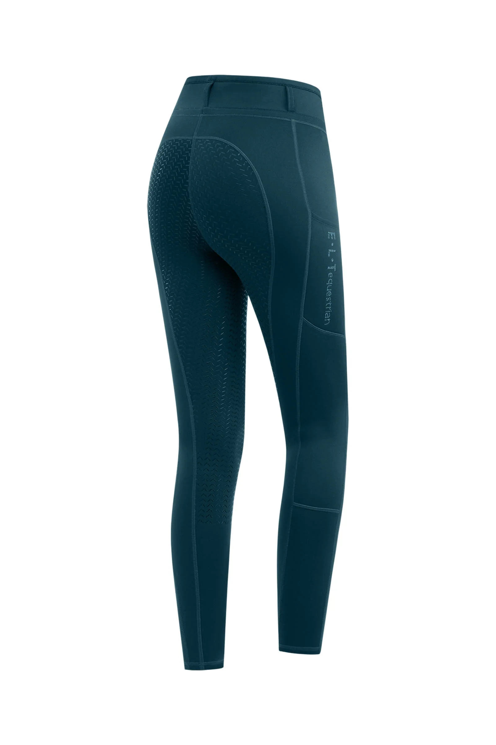 Ella Glam Kids´ Riding Leggings Full Seat Petrol Blue 14-15 years